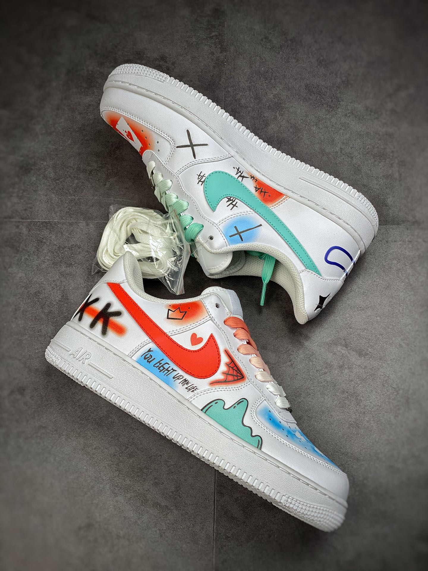 260 Nike Air Force 1 Low 07 二次元主题 小丑涂鸦配色CW2288-111
