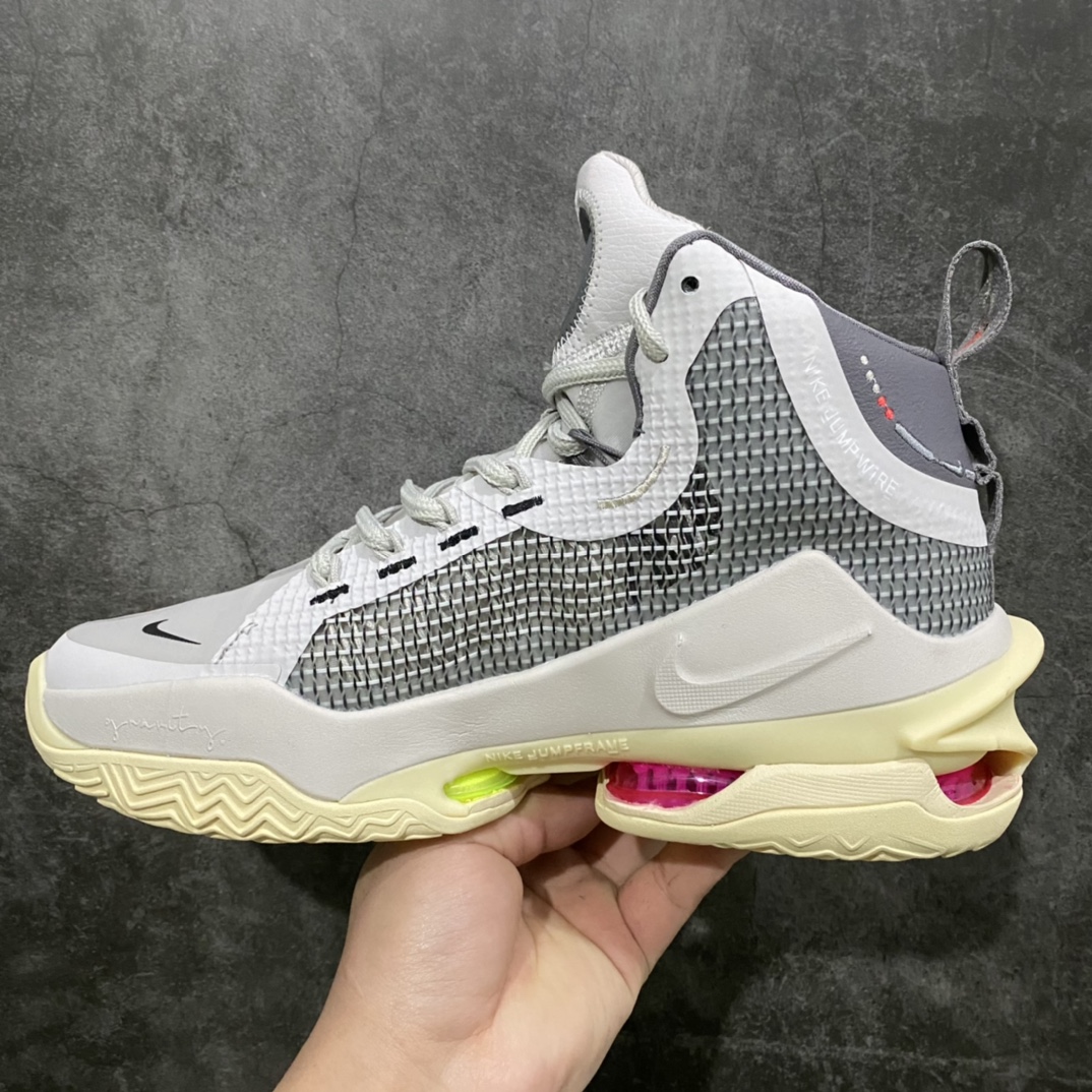 图片[2]-Nike Air zoom G.T.Jump EP 实战篮球鞋 灰白 国内版 独家私模开发 定制梭织面料 十分透气 真纤维气垫加持 脚感无敌 百分之百还原原版味道 货号：DC9039-002 尺码：39-46-选品中心
