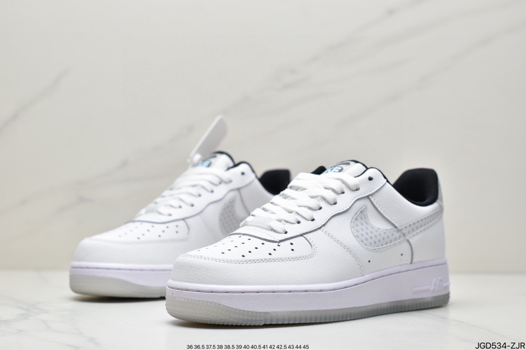 180 耐克Nike Air Force1Low 白灰裸眼3D 官方同步CW5909-100