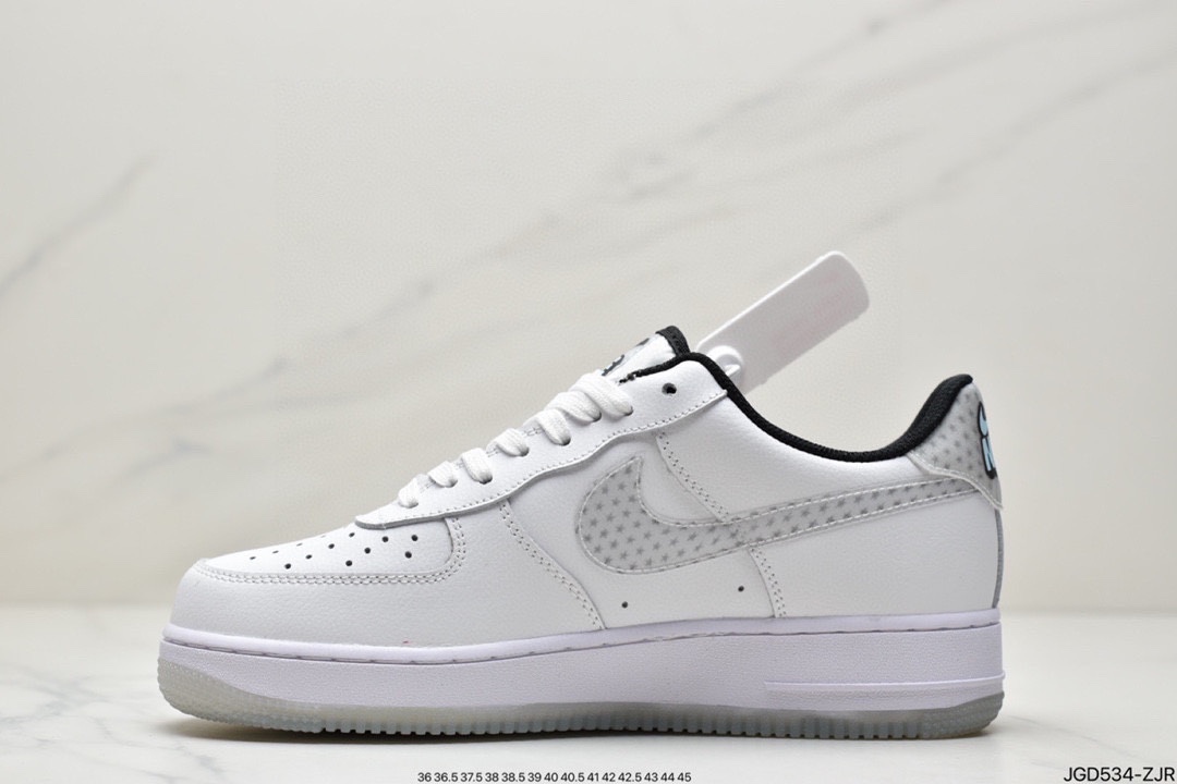 180 耐克Nike Air Force1Low 白灰裸眼3D 官方同步CW5909-100