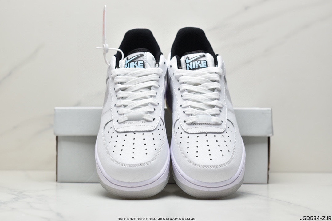 180 耐克Nike Air Force1Low 白灰裸眼3D 官方同步CW5909-100