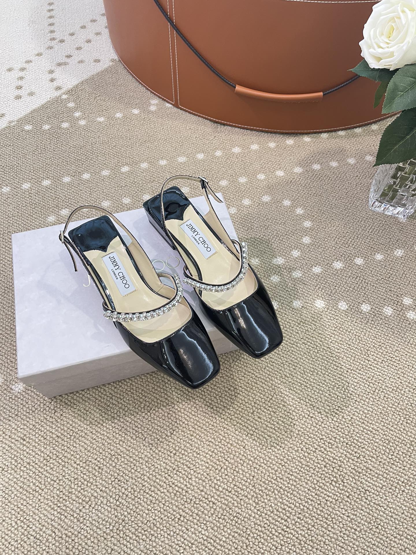 Jimmy Choo Shoes Sandals Genuine Leather Patent Sheepskin