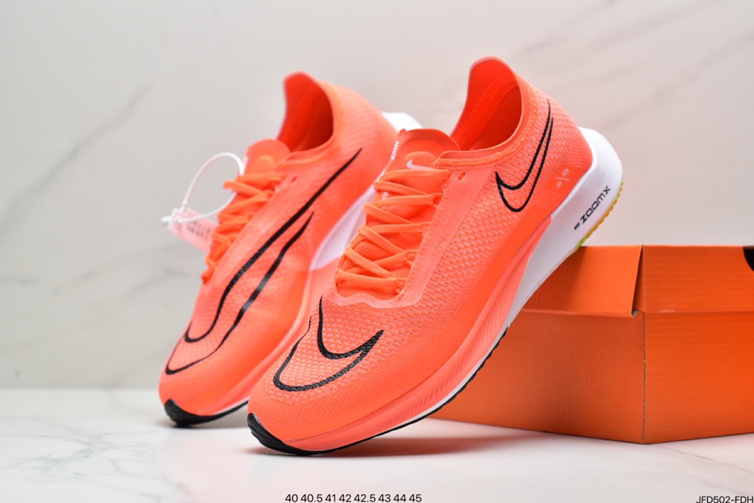 170 耐克Nike Zoomx Streakfly Proto 低帮跑步鞋白黑橙男女运动鞋 DH9275