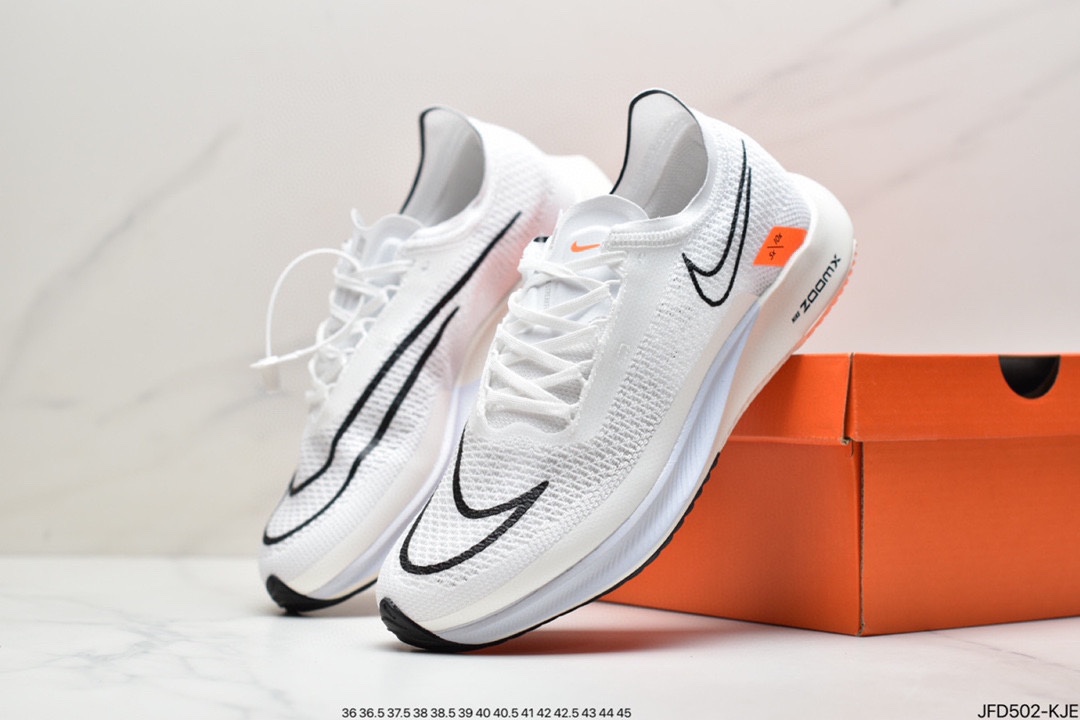 170 耐克Nike Zoomx Streakfly Proto 低帮跑步鞋白黑橙男女运动鞋 DH9275