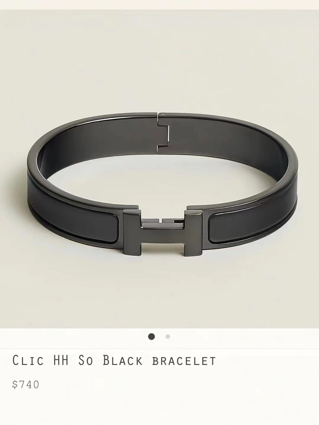 Hermes Jewelry Bracelet Black CNC Process Frosted