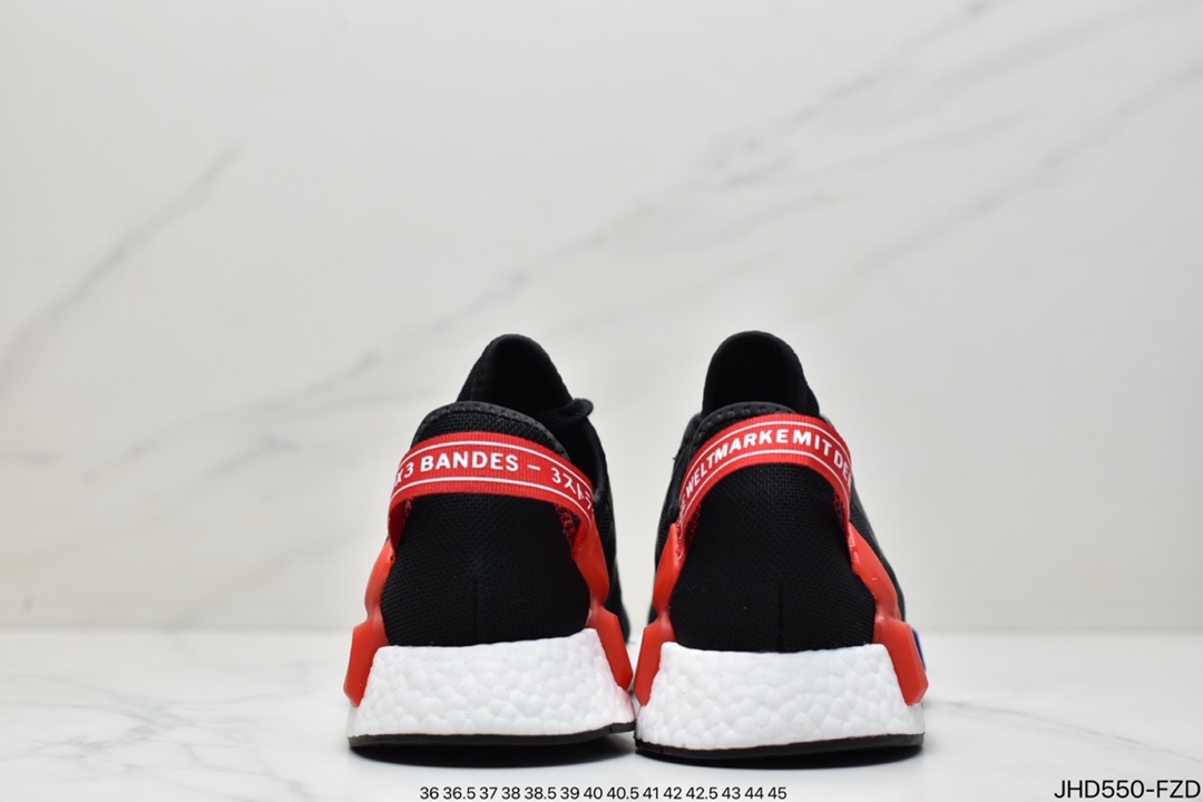 190 Adidas 阿迪达斯 NMD_R1 V2 Boost 爆米花超弹中底 针织网面休闲运动跑鞋GW3553