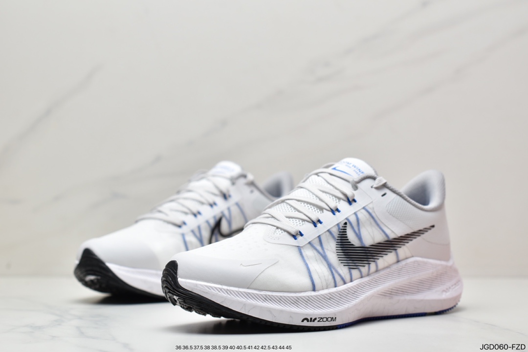 180 耐克Nike Air Zoom Winflo 8登月V8代 2022夏季新款超轻网面透气 时尚休闲鞋CW3419-008