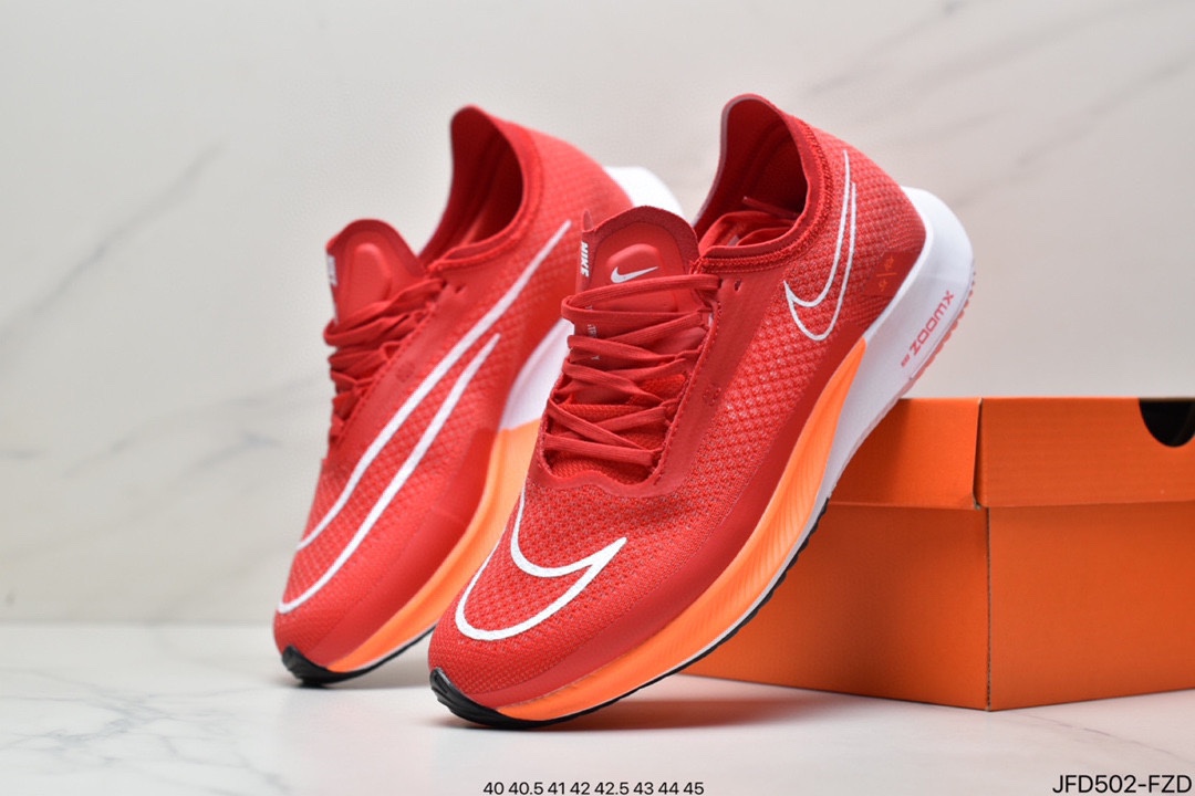 170 耐克Nike Zoomx Streakfly Proto 低帮跑步鞋白黑橙男女运动鞋 DH9275