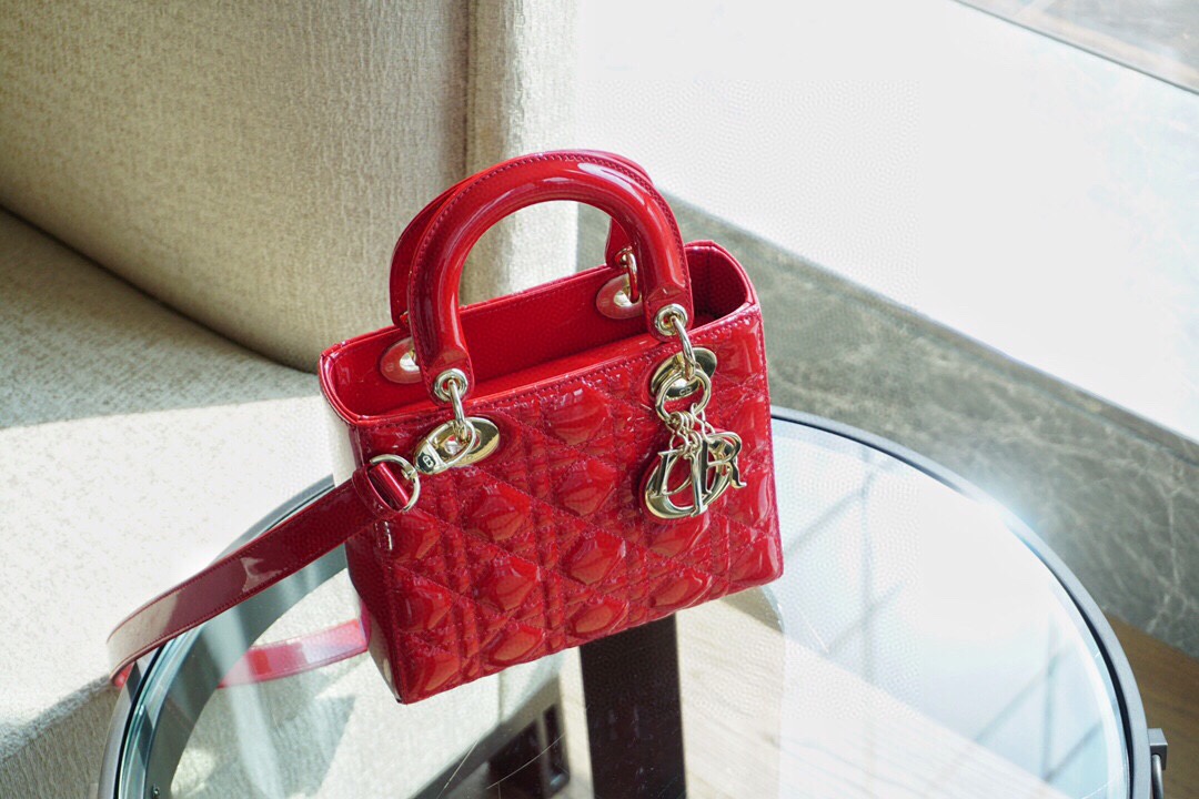 Dior Lady Handbags Crossbody & Shoulder Bags Red