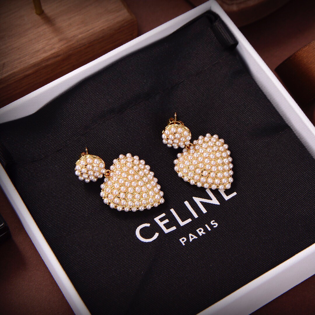 Celine Jewelry Earring Best Quality Designer
 Gold
