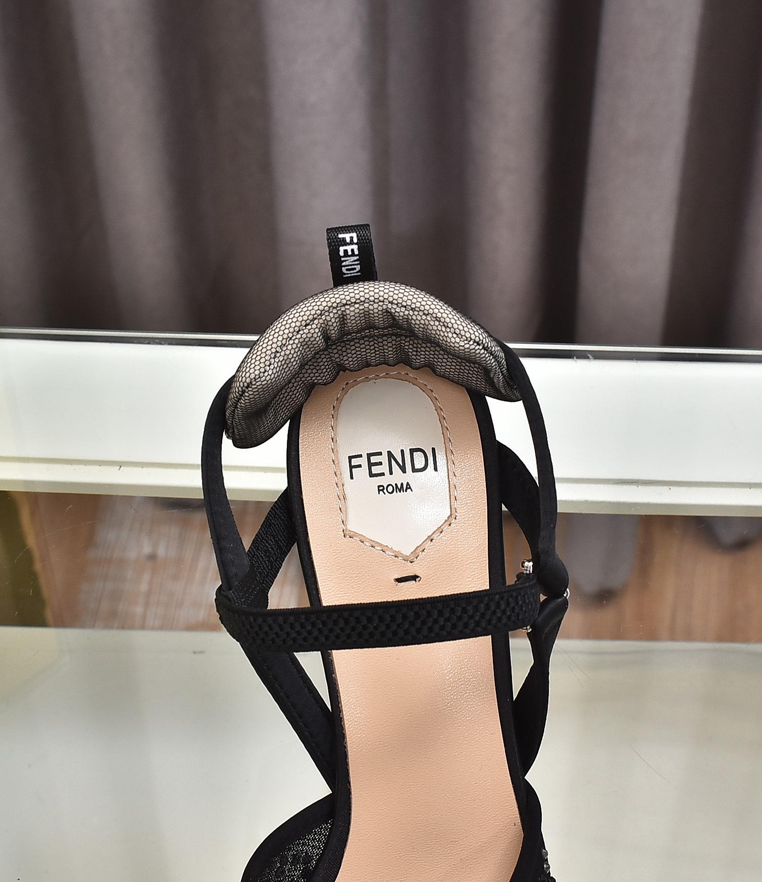 Fábrica de la nueva Fendi tacón alto 8,5 / tacón medio 5,5 cm zapatos puntiagudos tela: multicolor, 