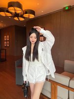 Best Luxury Replica
 Louis Vuitton Clothing Coats & Jackets Windbreaker White Printing Spring/Summer Collection Hooded Top