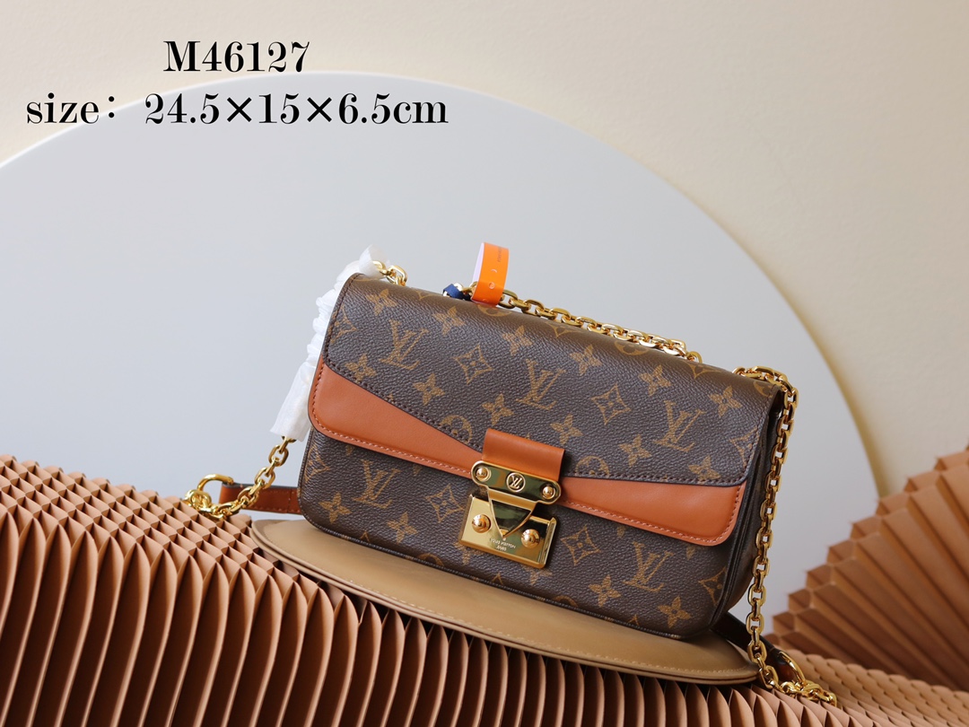 AAAA Customize
 Louis Vuitton Crossbody & Shoulder Bags Black Brown Spring Collection Pochette Chains M46127