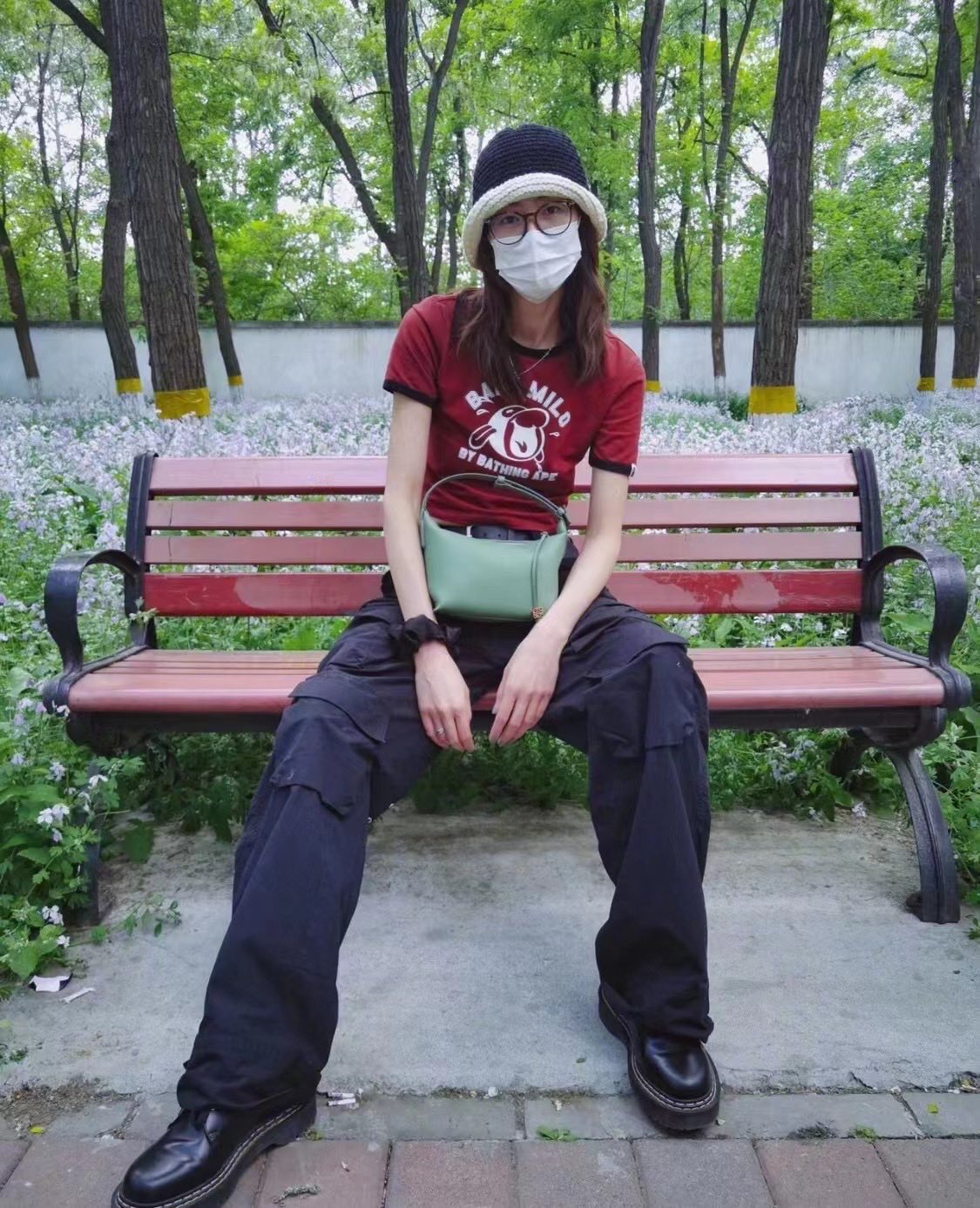 LOEWE罗意威 520情人节限定款 cubi全皮饭盒包 0559牛油果绿