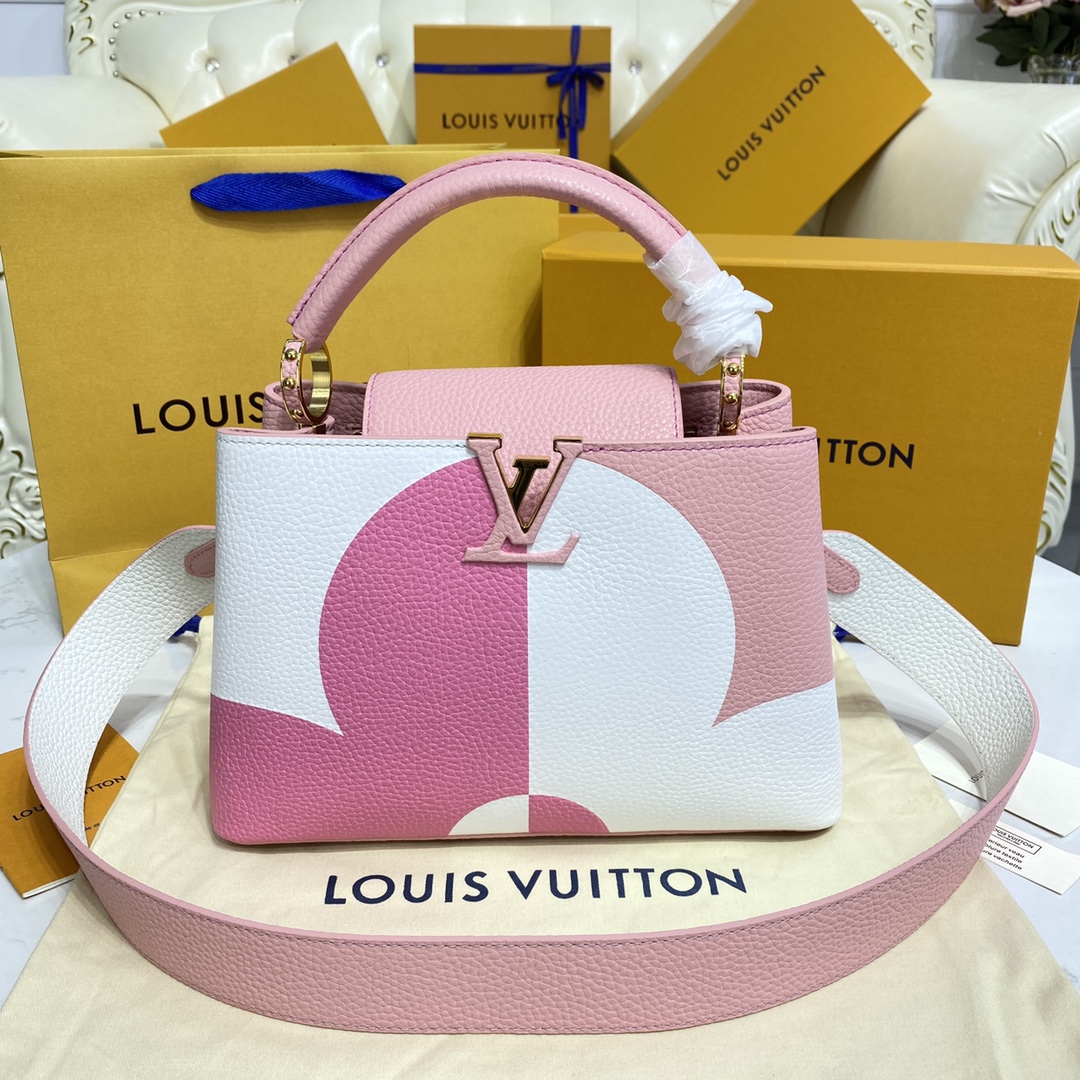 Supplier in China
 Louis Vuitton LV Capucines Bags Handbags Elephant Grey Green Pink Taurillon M59699