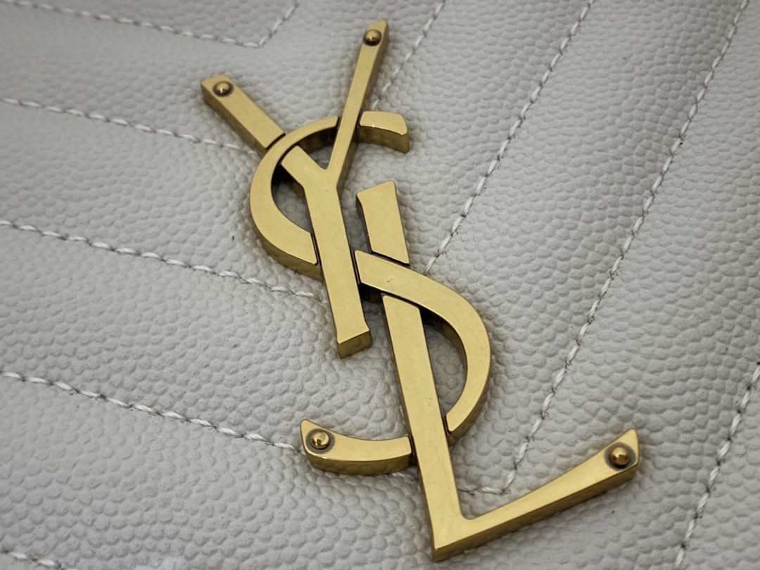 Saint laurent Ysl 最新VINYLE鱼子酱小圆包 610436白色