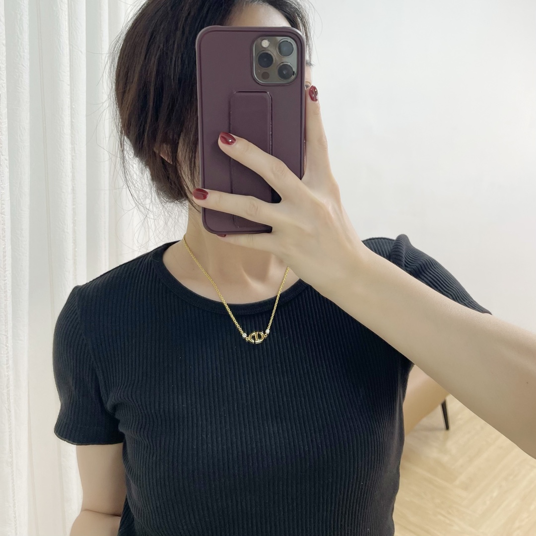 新款☑️DIOR迪奥CD钻石项链