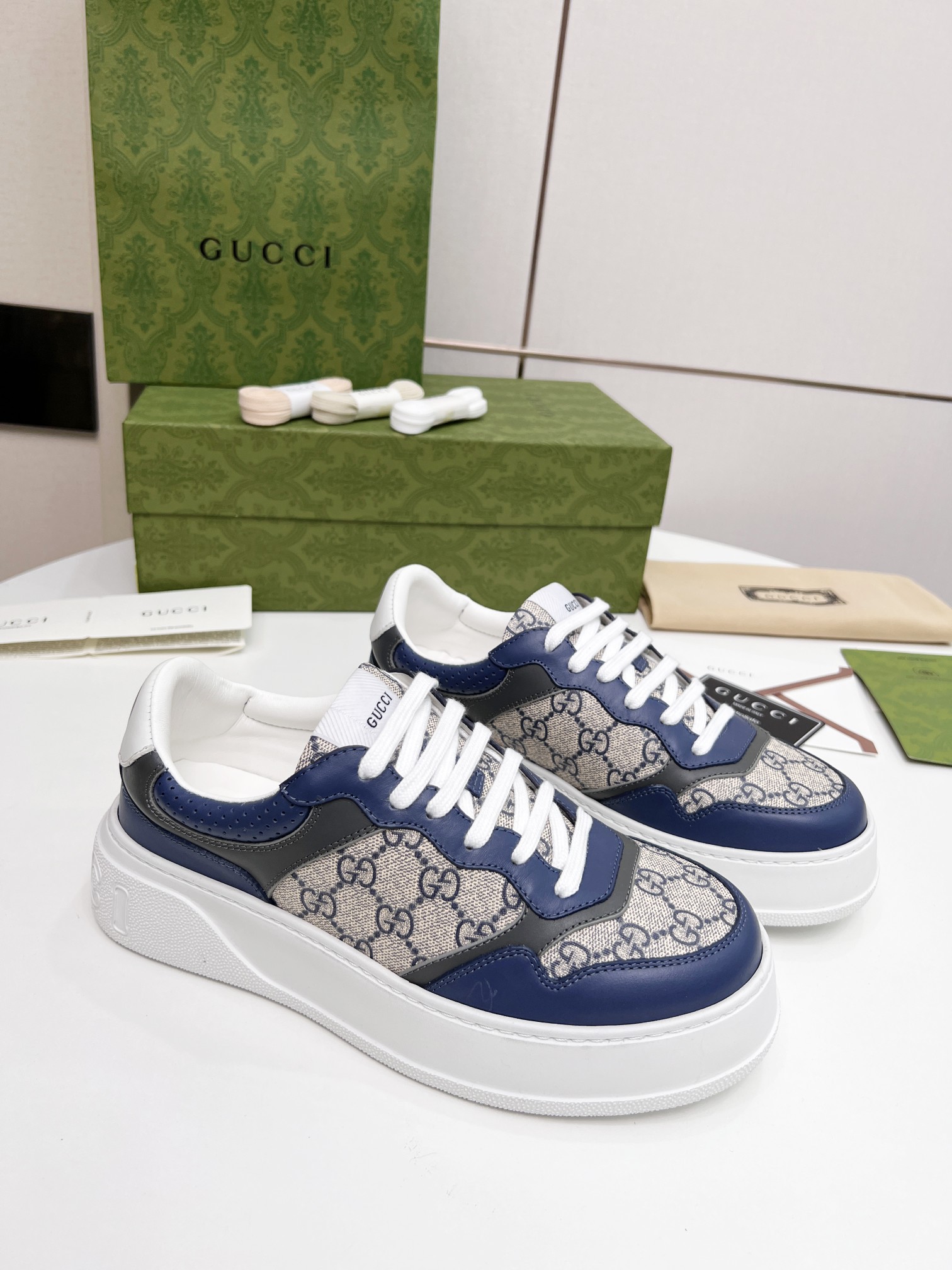Precio de fábrica:260Gucci - ¡Nueva colección deportiva de suela gruesa suave ligera Chunky! ¡G mode