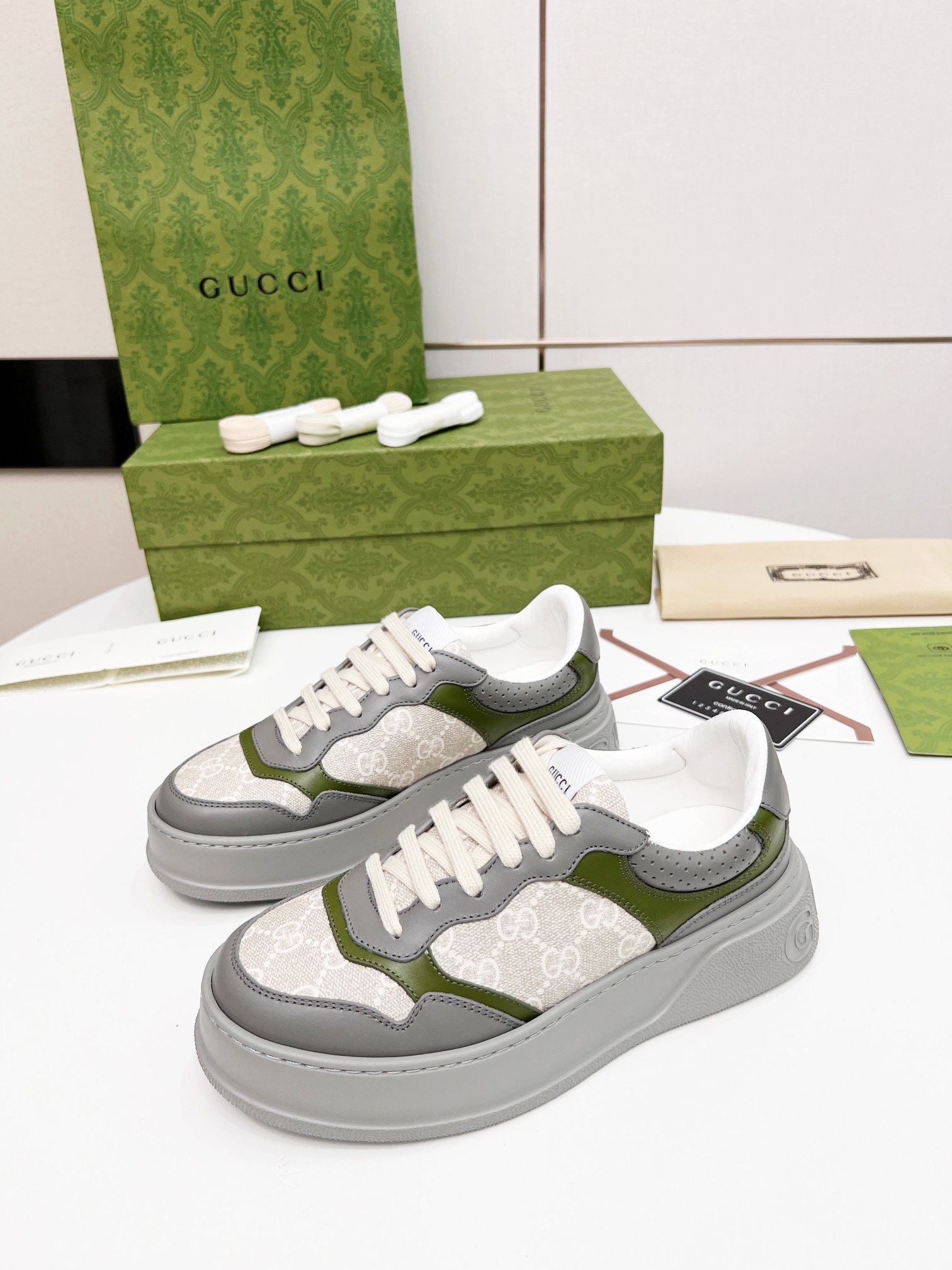 Precio de fábrica:260Gucci - ¡Nueva colección deportiva de suela gruesa suave ligera Chunky! ¡G mode