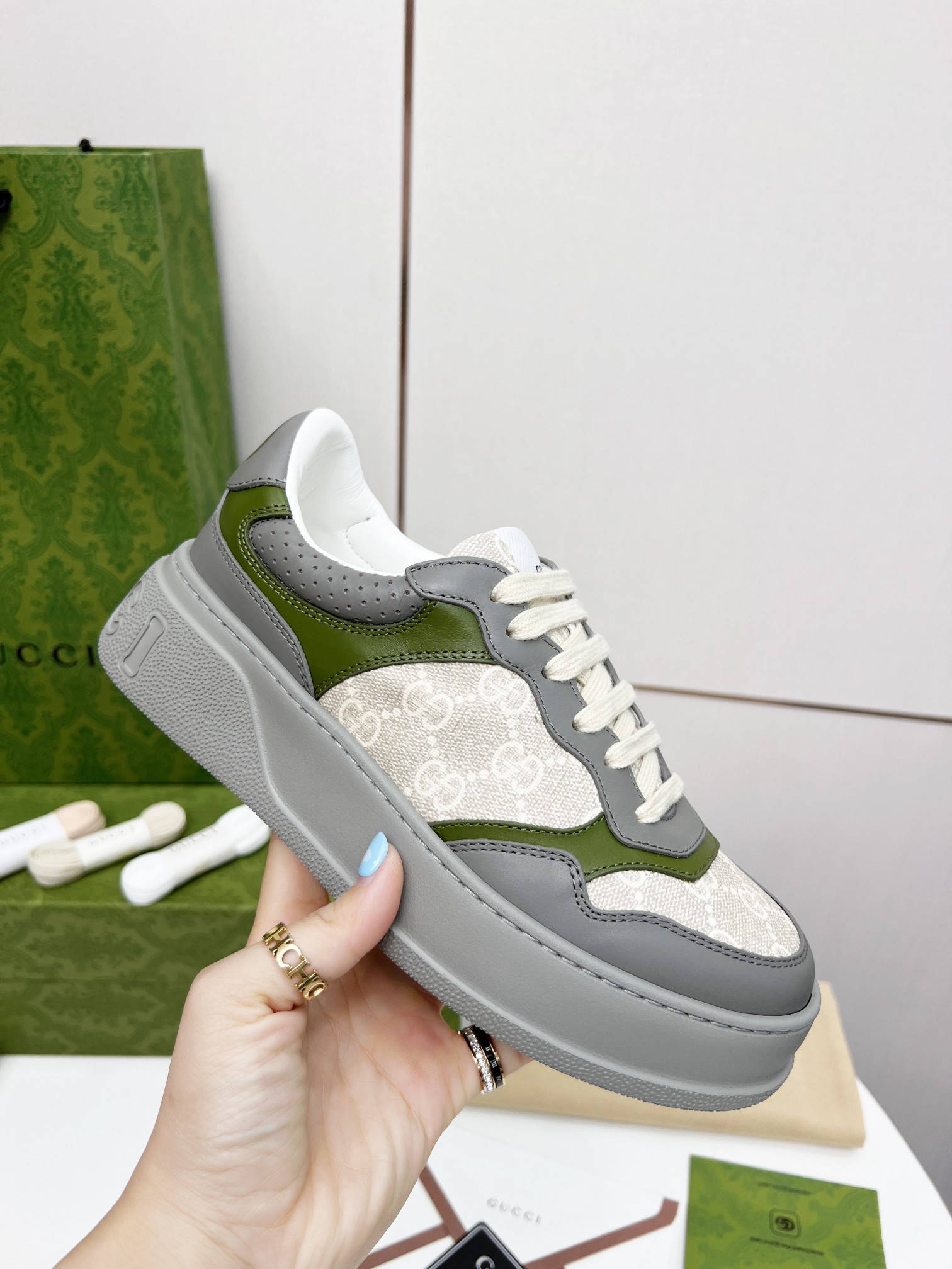 Precio de fábrica:260Gucci - ¡Nueva colección deportiva de suela gruesa suave ligera Chunky! ¡G mode