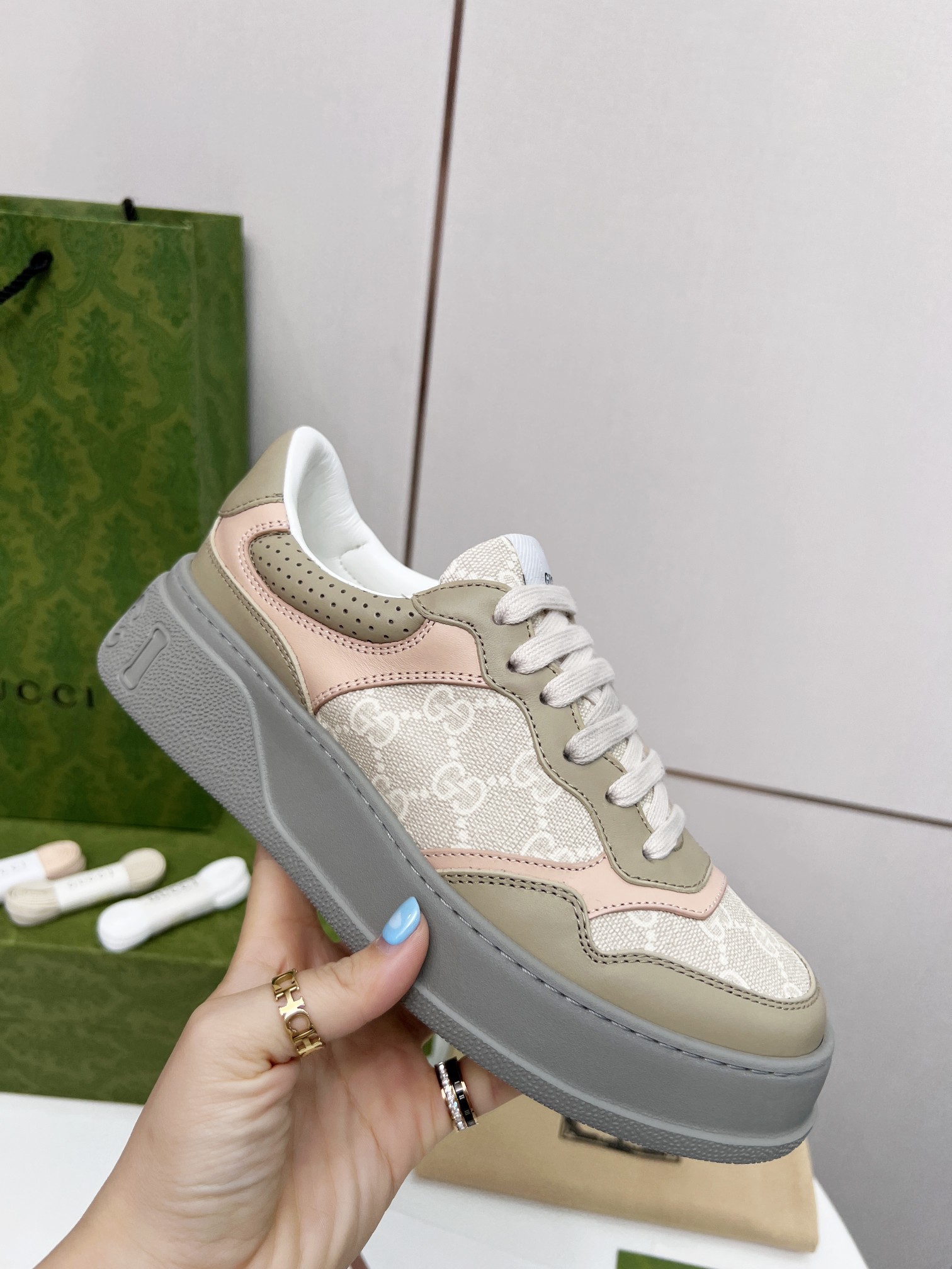 Precio de fábrica:260Gucci - ¡Nueva colección deportiva de suela gruesa suave ligera Chunky! ¡G mode