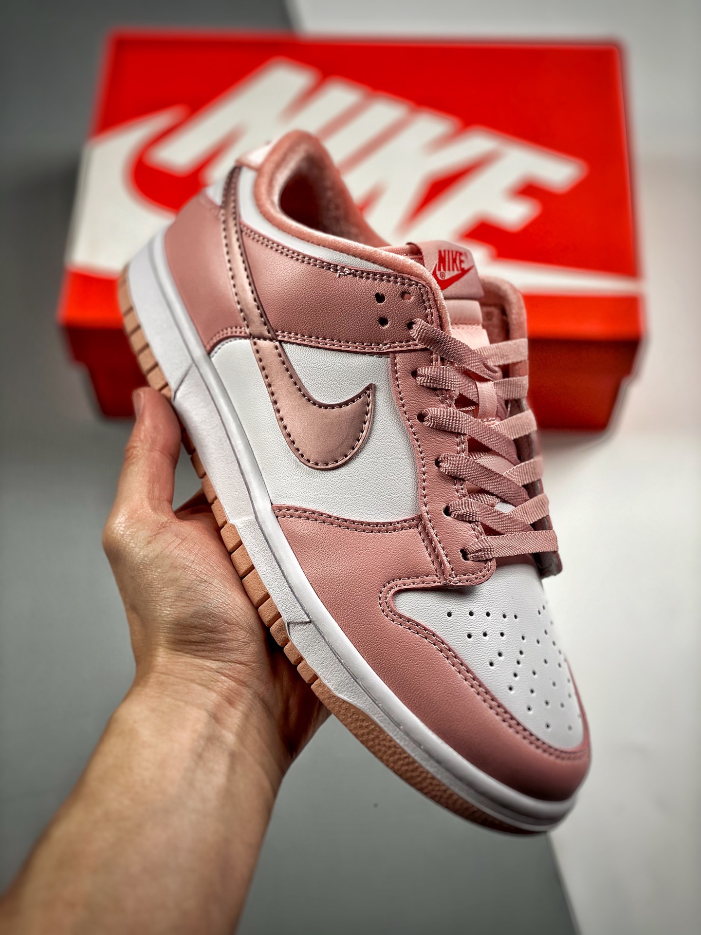 -4 Nk Dunk SB Low Rosa Claro, producción original de fábrica grande, fotos reales de estreno, material de capa superior…