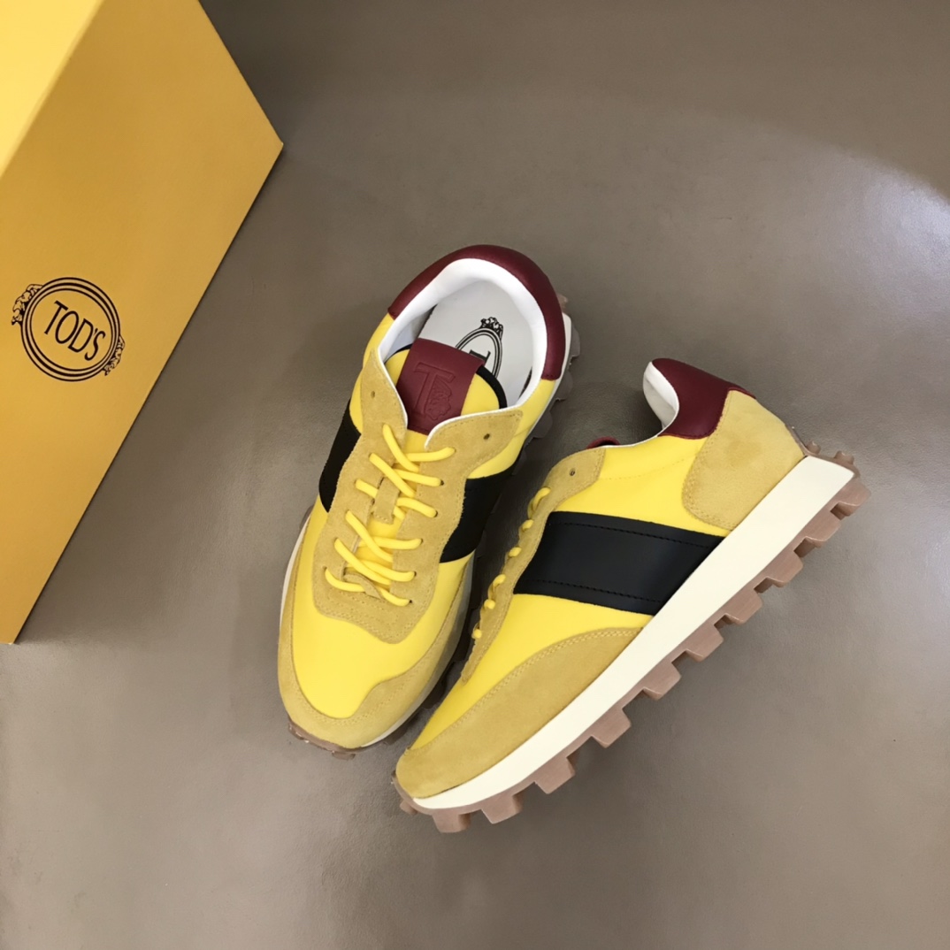 Tod'S托德斯  意大利进口小牛皮拼原版防水布面新款男士休闲运动鞋
