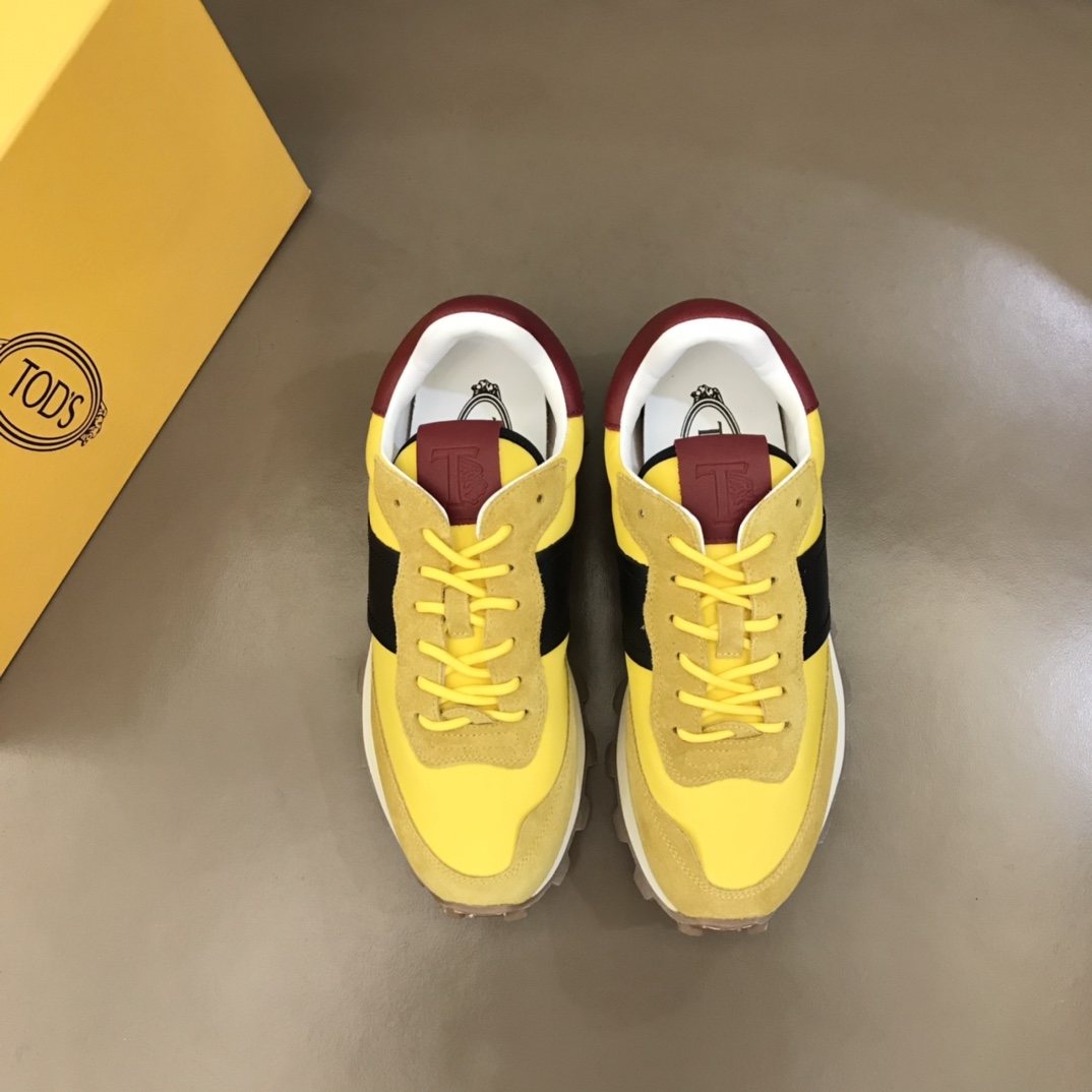 Tod'S托德斯  意大利进口小牛皮拼原版防水布面新款男士休闲运动鞋