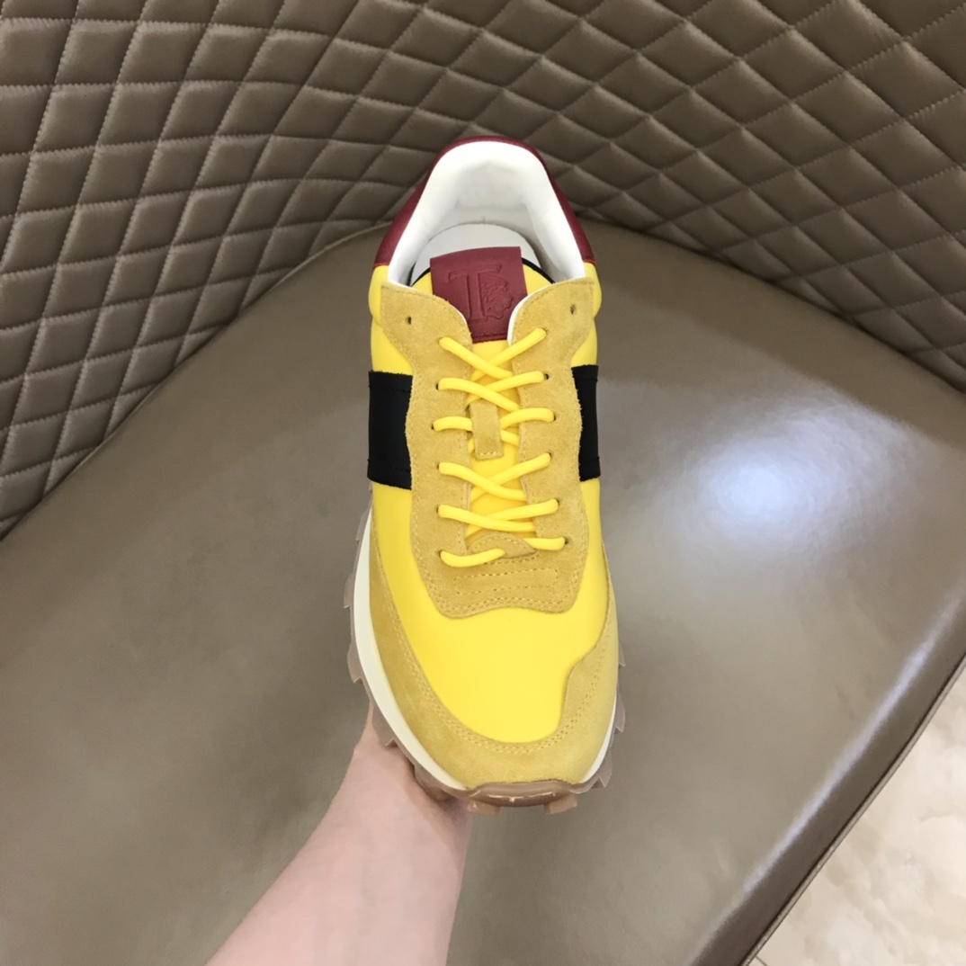 Tod'S托德斯  意大利进口小牛皮拼原版防水布面新款男士休闲运动鞋