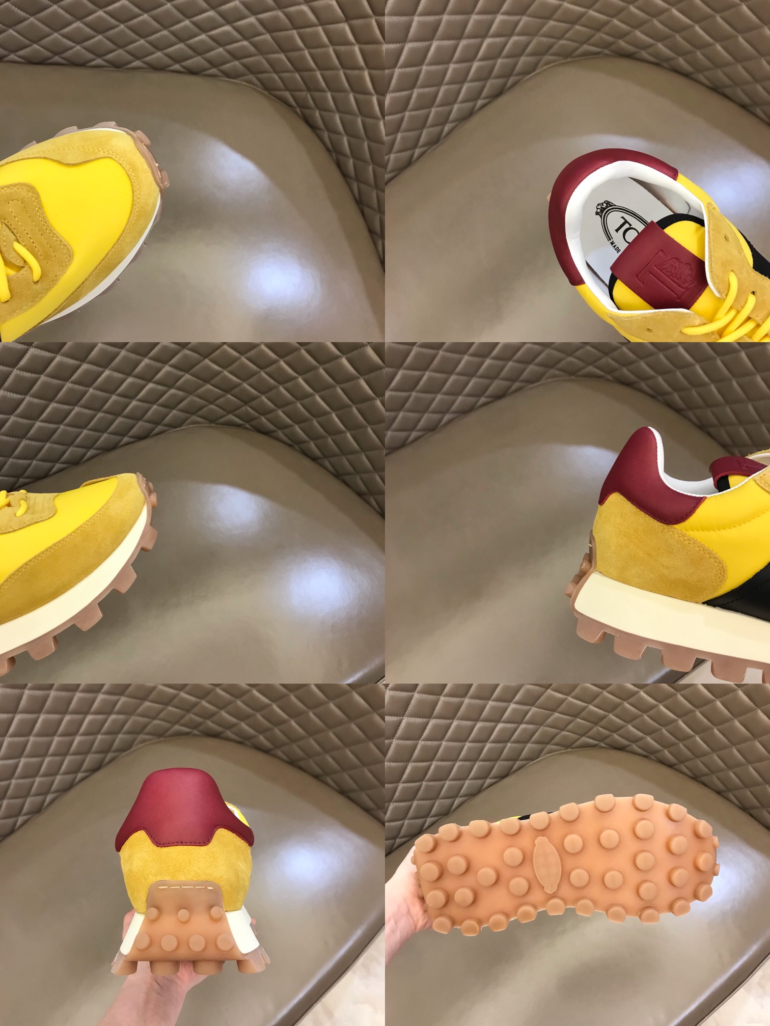 Tod'S托德斯  意大利进口小牛皮拼原版防水布面新款男士休闲运动鞋