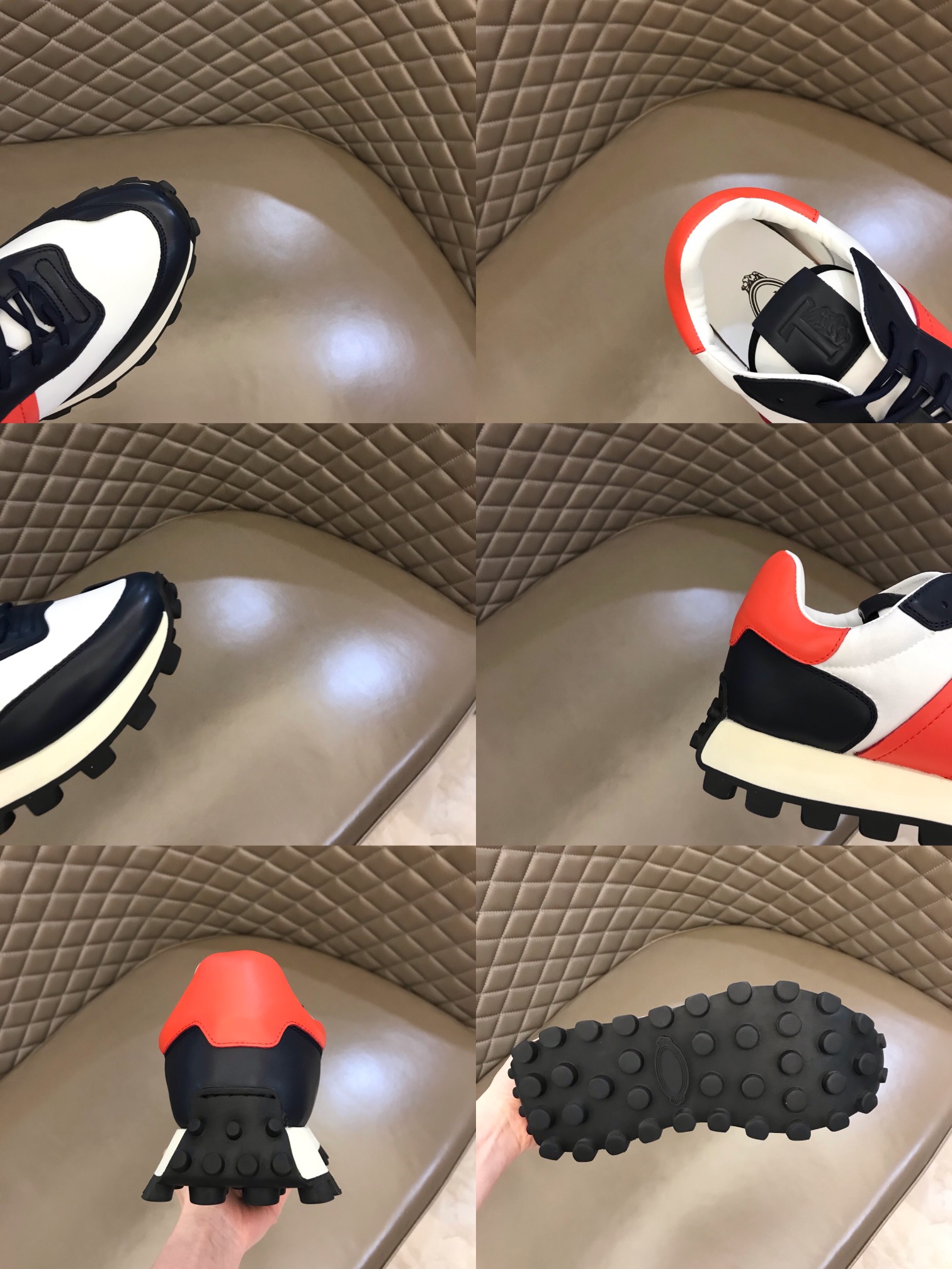 Tod'S托德斯  意大利进口小牛皮拼原版防水布面新款男士休闲运动鞋