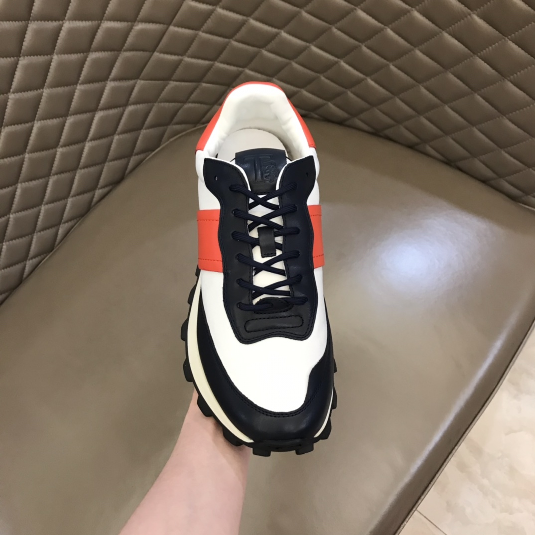 Tod'S托德斯  意大利进口小牛皮拼原版防水布面新款男士休闲运动鞋