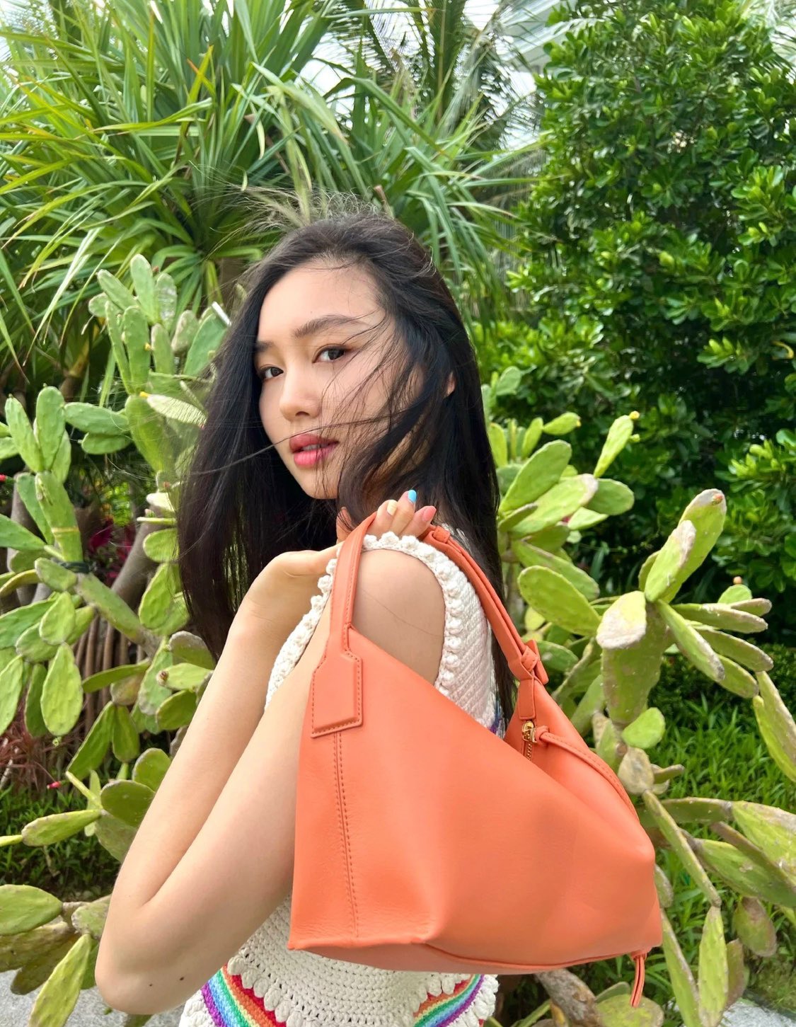 LOEWE罗意威 520情人节限定款 cubi全皮饭盒包 0559橙