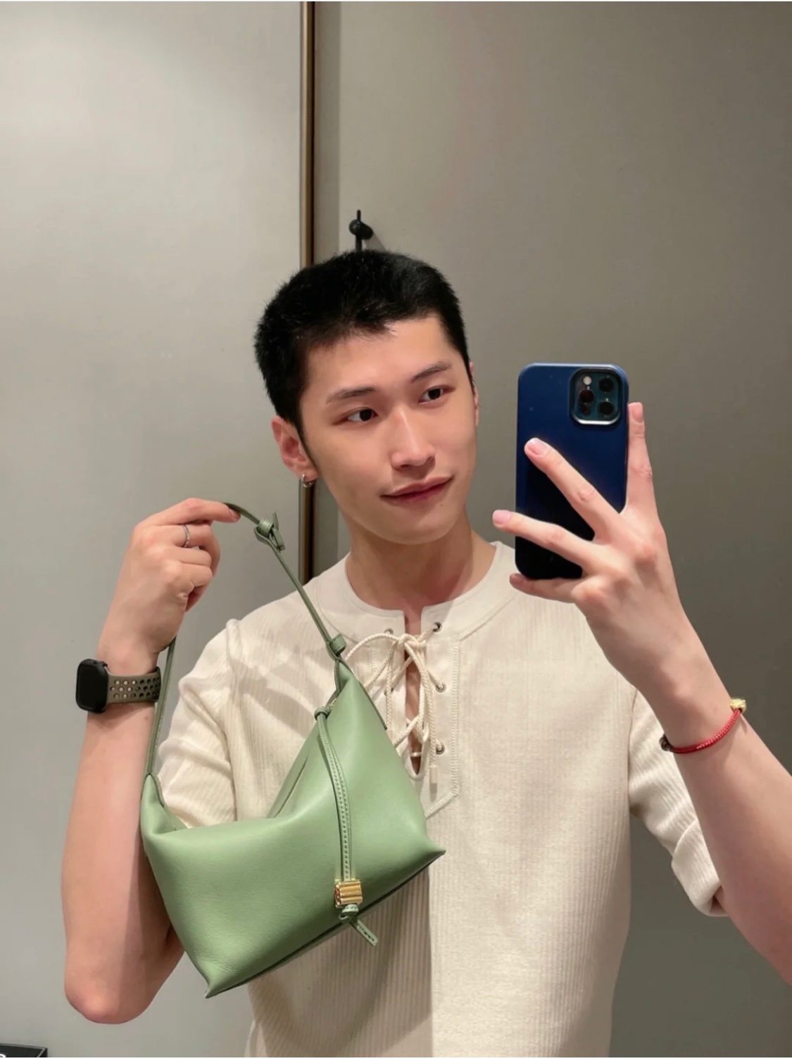 LOEWE罗意威 520情人节限定款 cubi全皮饭盒包 0559牛油果绿