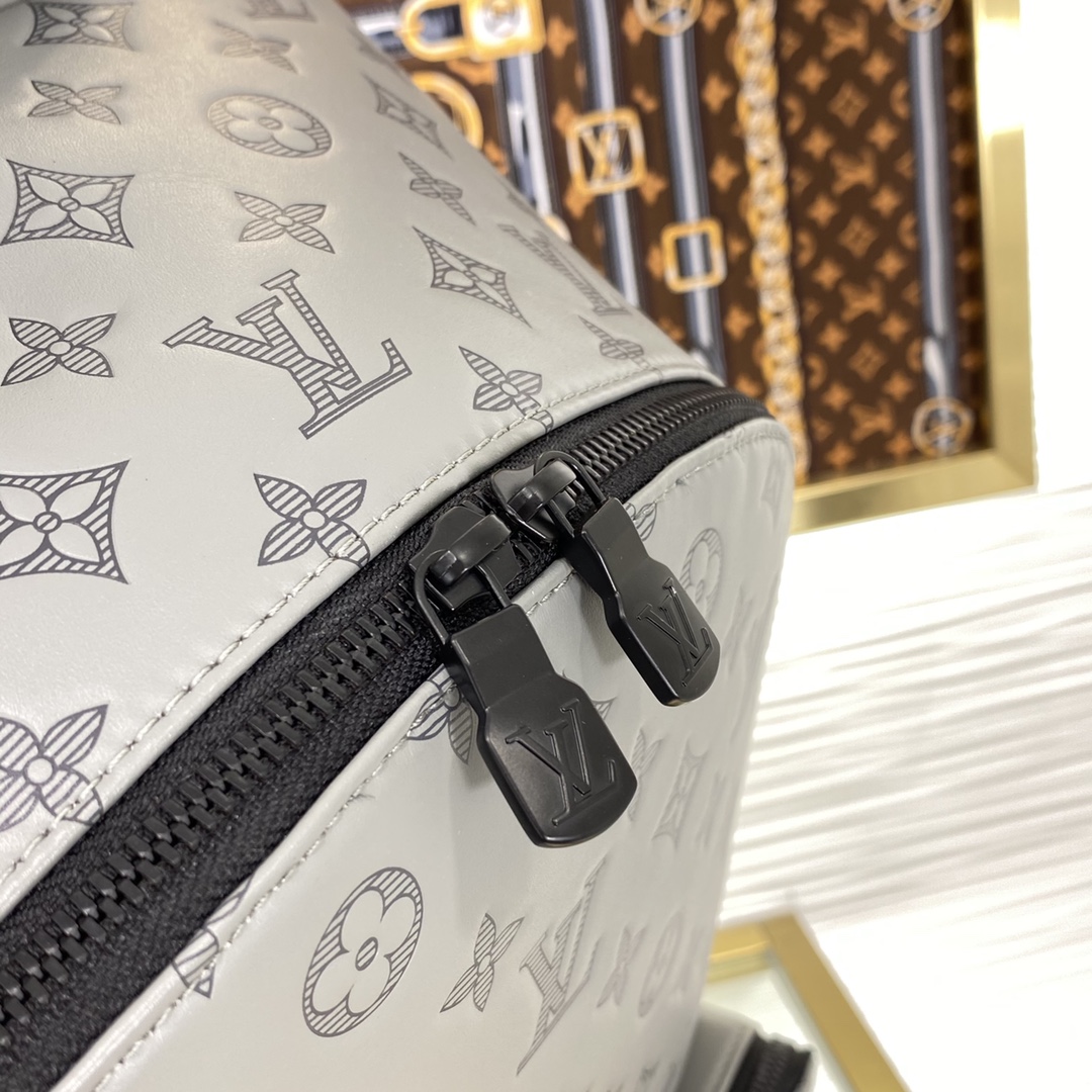 [Backpacks]Gray all-leather backpack series RACER backpack Racer backpack is m