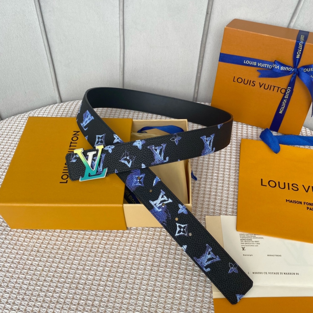 Replica 1:1 High Quality
 Louis Vuitton Belts Calfskin Cowhide