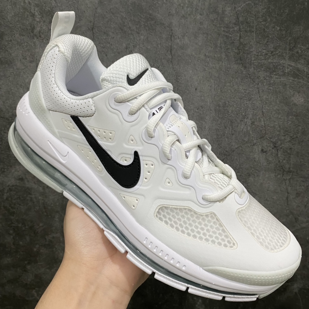 图片[3]-NK Air Max Genome 全掌气垫跑鞋 CW1648-100 今年的全新鞋型名为Air Max Genome，可以看出整双鞋延续了复古与未来相结合的设计理念。网眼布以及人造皮革的使用，进一步提升鞋身层次感。整双鞋的中底来自Nike L eBron 8的全掌气垫造型，同时外底也借鉴了NK Free系列跑鞋 尺码：39 40 40.5 41 42 42.5 43 44.5 45-选品中心