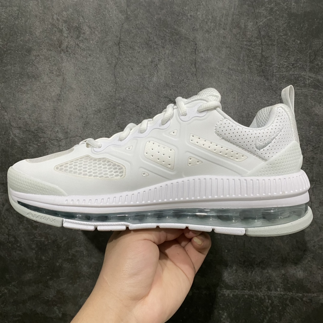 图片[2]-NK Air Max Genome 全掌气垫跑鞋 CW1648-100 今年的全新鞋型名为Air Max Genome，可以看出整双鞋延续了复古与未来相结合的设计理念。网眼布以及人造皮革的使用，进一步提升鞋身层次感。整双鞋的中底来自Nike L eBron 8的全掌气垫造型，同时外底也借鉴了NK Free系列跑鞋 尺码：39 40 40.5 41 42 42.5 43 44.5 45-选品中心