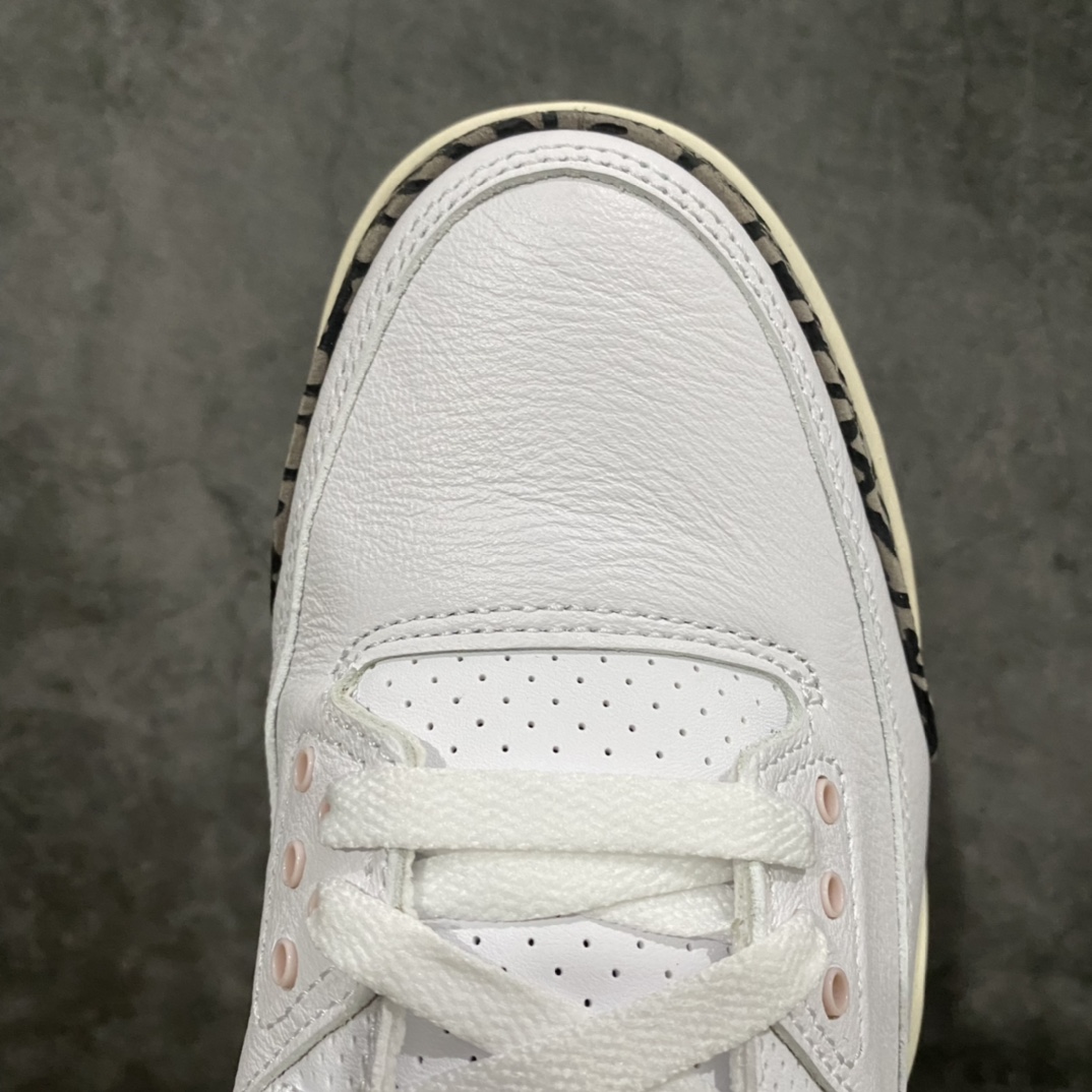 图片[5]-Air Jordan AJ3 白棕樱花粉爆裂CK9246-102 外贸纯原出货 细节材料依旧拉满配置 无需太多文案 直接看实拍 尺码：40-47.5-选品中心
