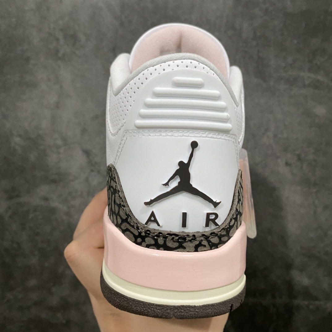图片[4]-Air Jordan AJ3 白棕樱花粉爆裂CK9246-102 外贸纯原出货 细节材料依旧拉满配置 无需太多文案 直接看实拍 尺码：40-47.5-选品中心
