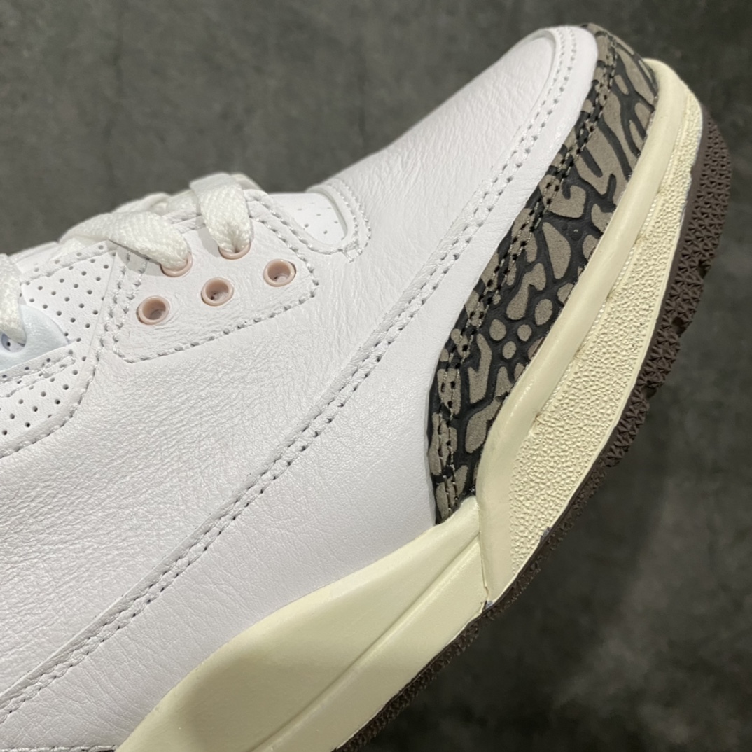 图片[6]-Air Jordan AJ3 白棕樱花粉爆裂CK9246-102 外贸纯原出货 细节材料依旧拉满配置 无需太多文案 直接看实拍 尺码：40-47.5-选品中心