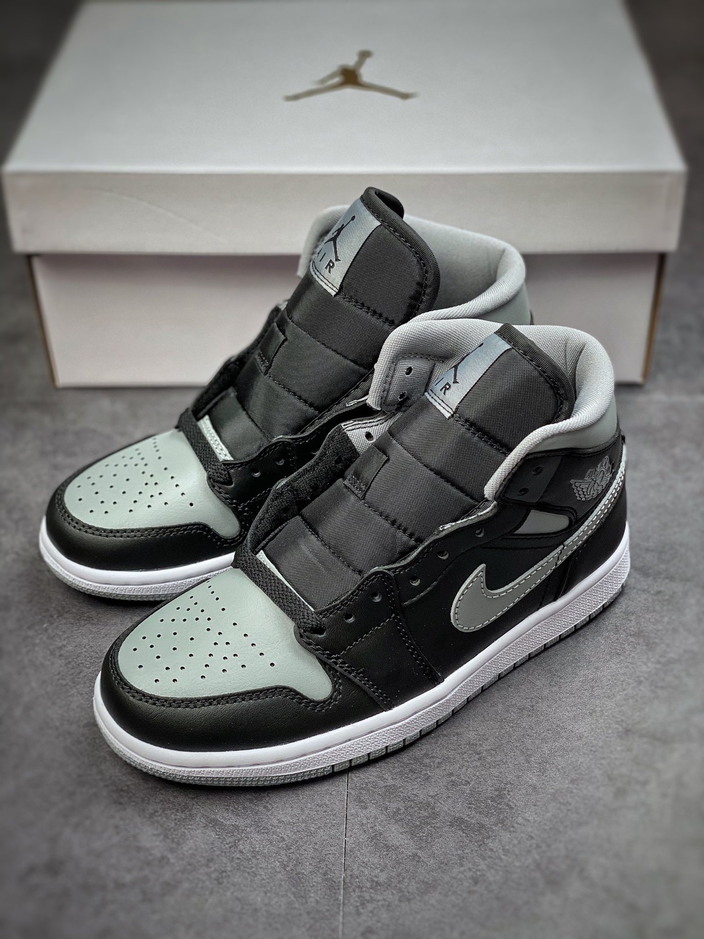 260 Air Jordan 1 Mid 影子灰市面唯一正确版本 BQ6472-007