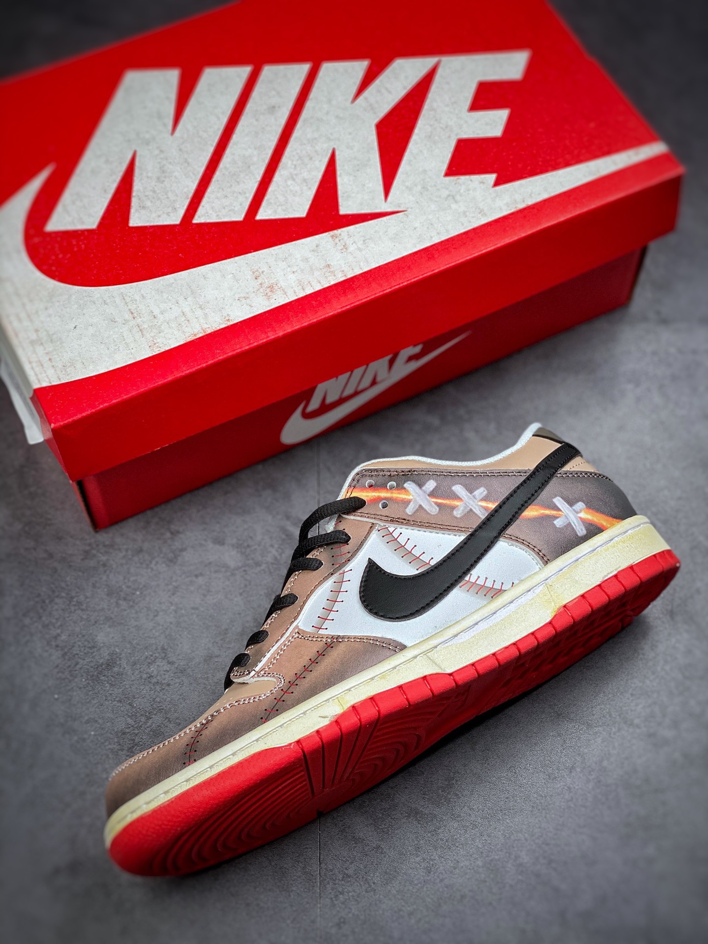 190 Futura x Nike Dunk Low SB联名 解构绑带滑板鞋 DD1391-600