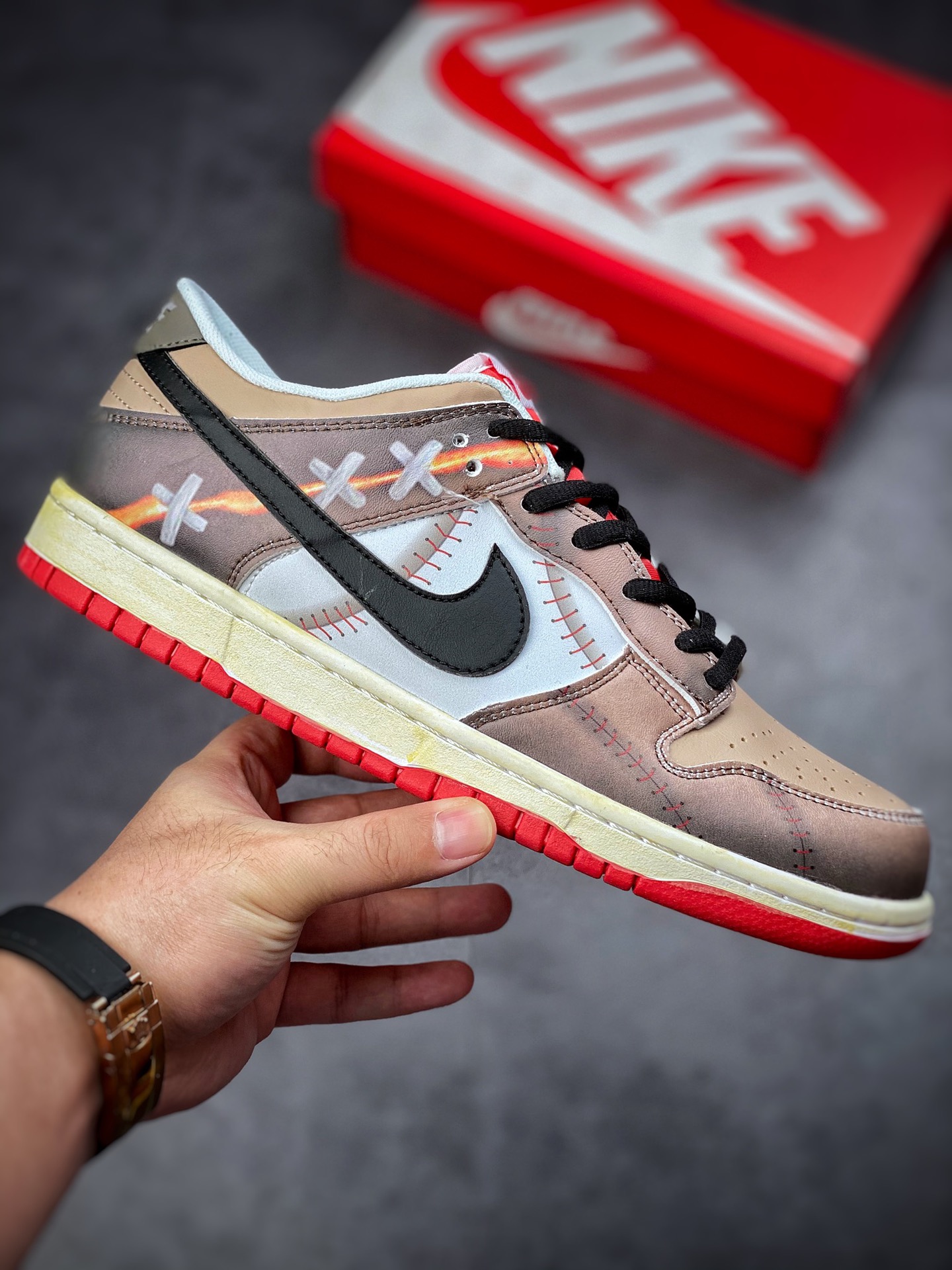 190 Futura x Nike Dunk Low SB联名 解构绑带滑板鞋 DD1391-600