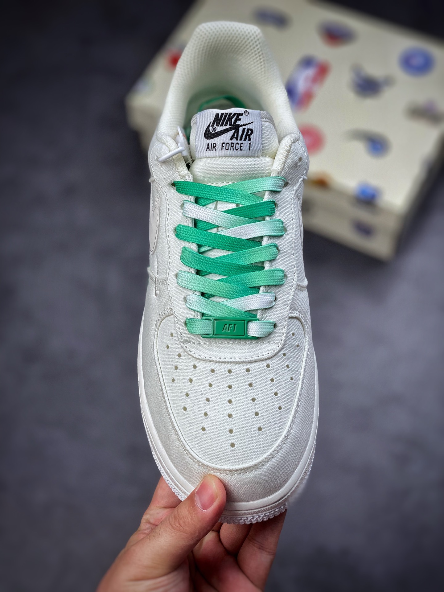 220 Nike Air Force 1 Low 07 帆布 白绿NA2022-002