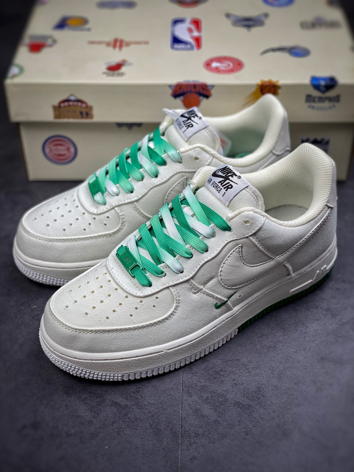 220 Nike Air Force 1 Low 07 帆布 白绿NA2022-002