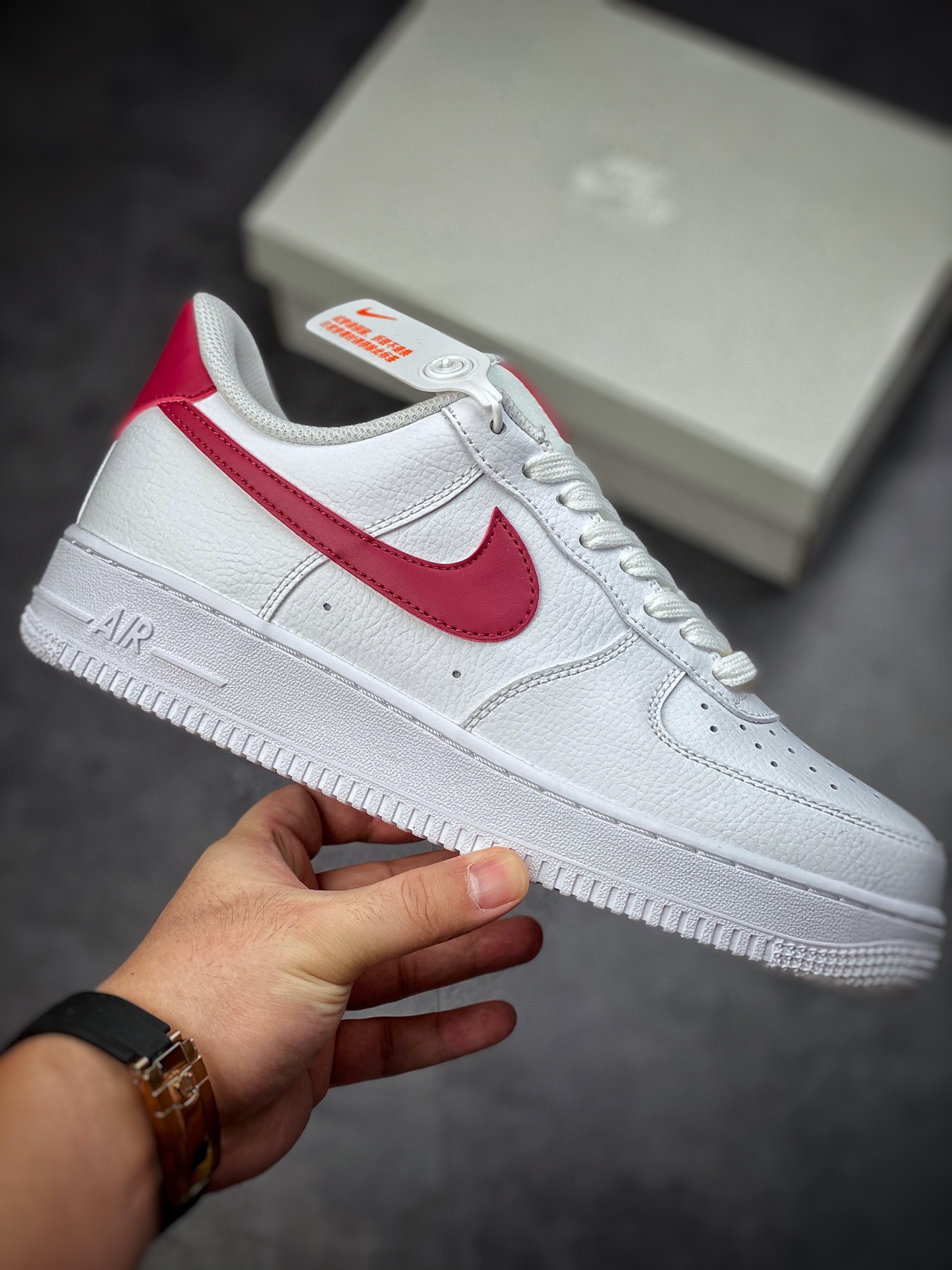 220 Nike Air Force 1 Low 07 白红 #原楦头原纸板315115-154
