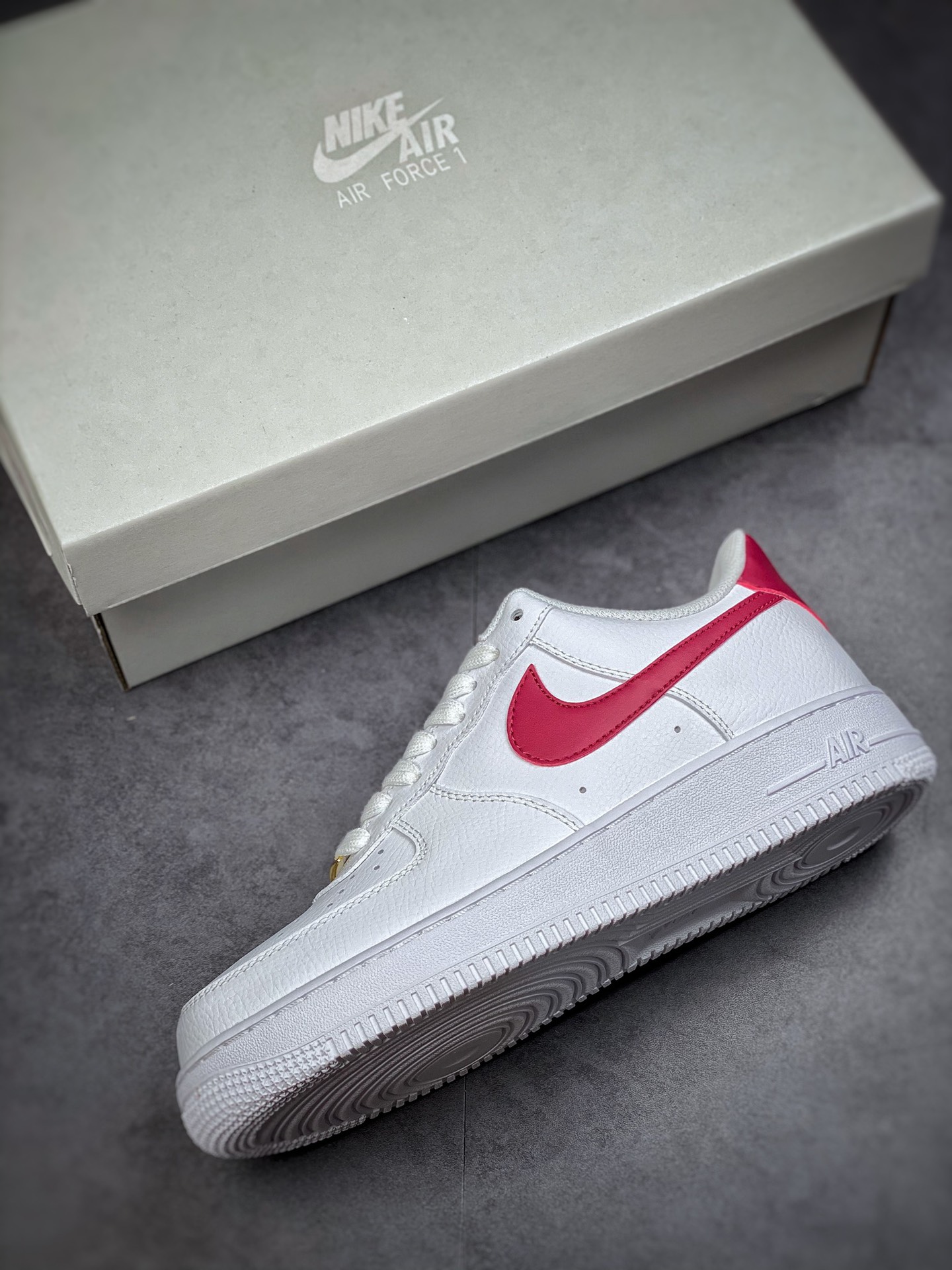 220 Nike Air Force 1 Low 07 白红 #原楦头原纸板315115-154