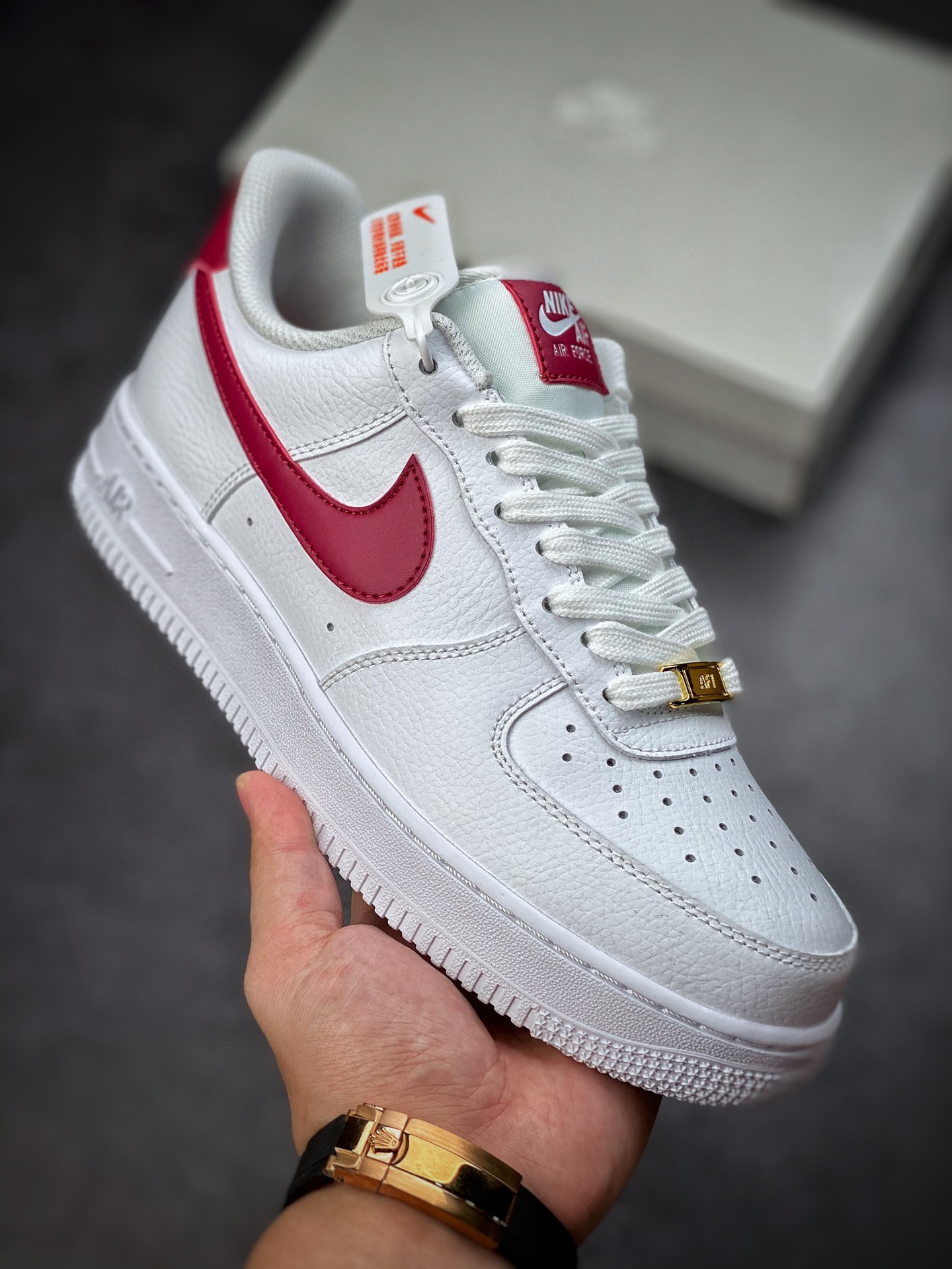 220 Nike Air Force 1 Low 07 白红 #原楦头原纸板315115-154