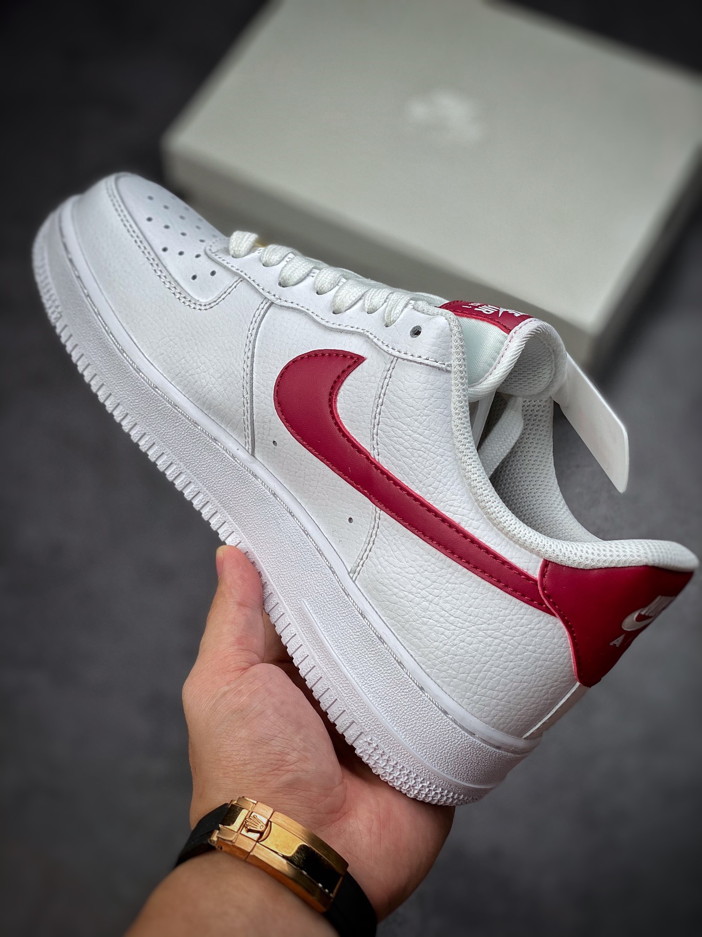 220 Nike Air Force 1 Low 07 白红 #原楦头原纸板315115-154